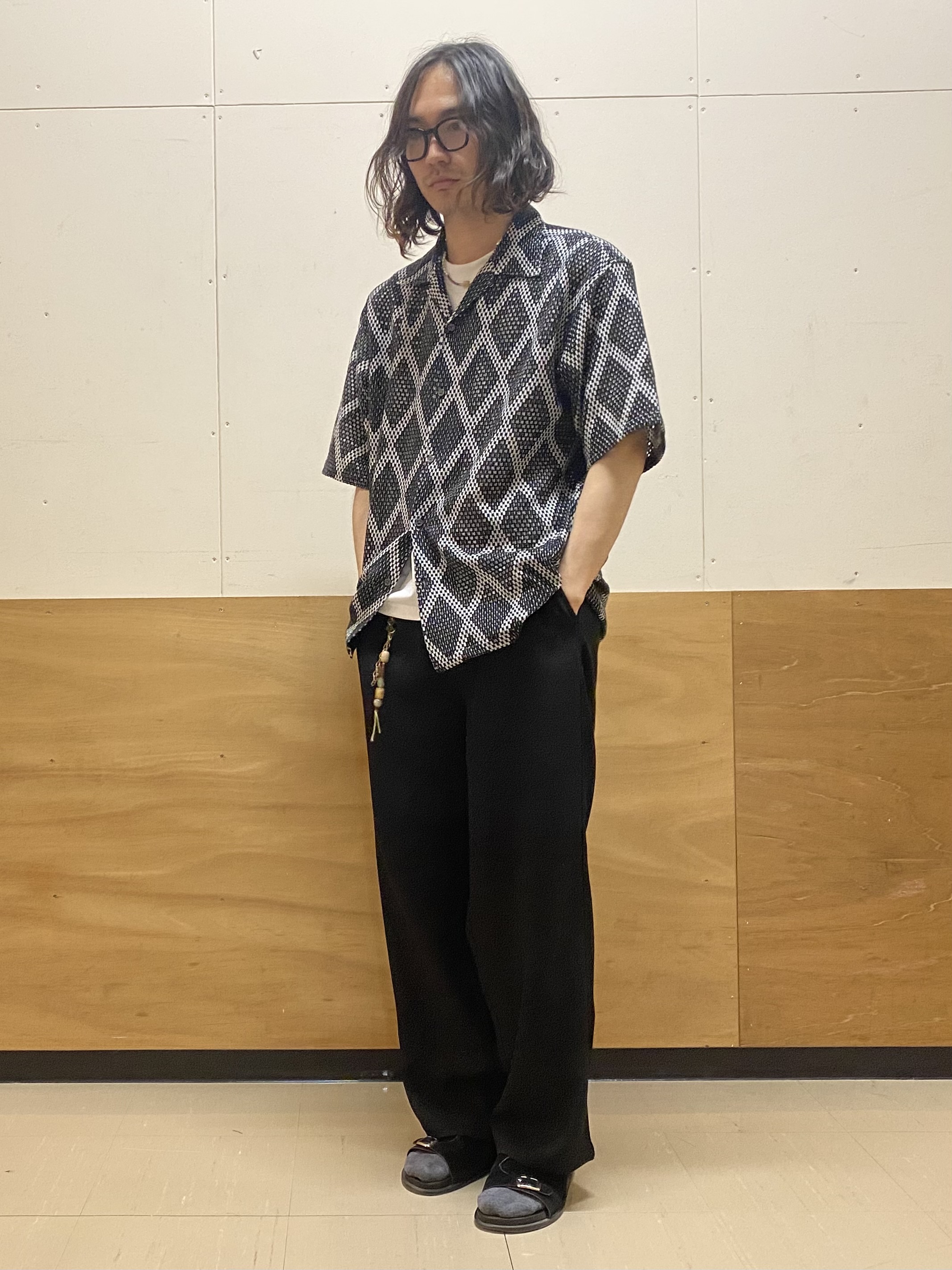 keyさんの「THE SHOP TK｜アーガイル柄 レース半袖シャツ 洗濯機OK」を使ったコーディネート