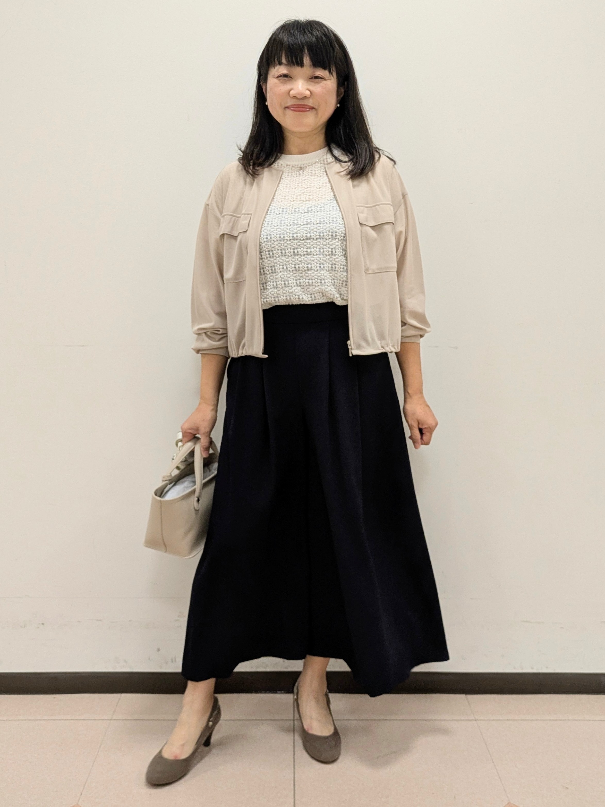 ともさんの「UNTITLED｜【古畑星夏さん着用/洗える】シアーブルゾン」を使ったコーディネート