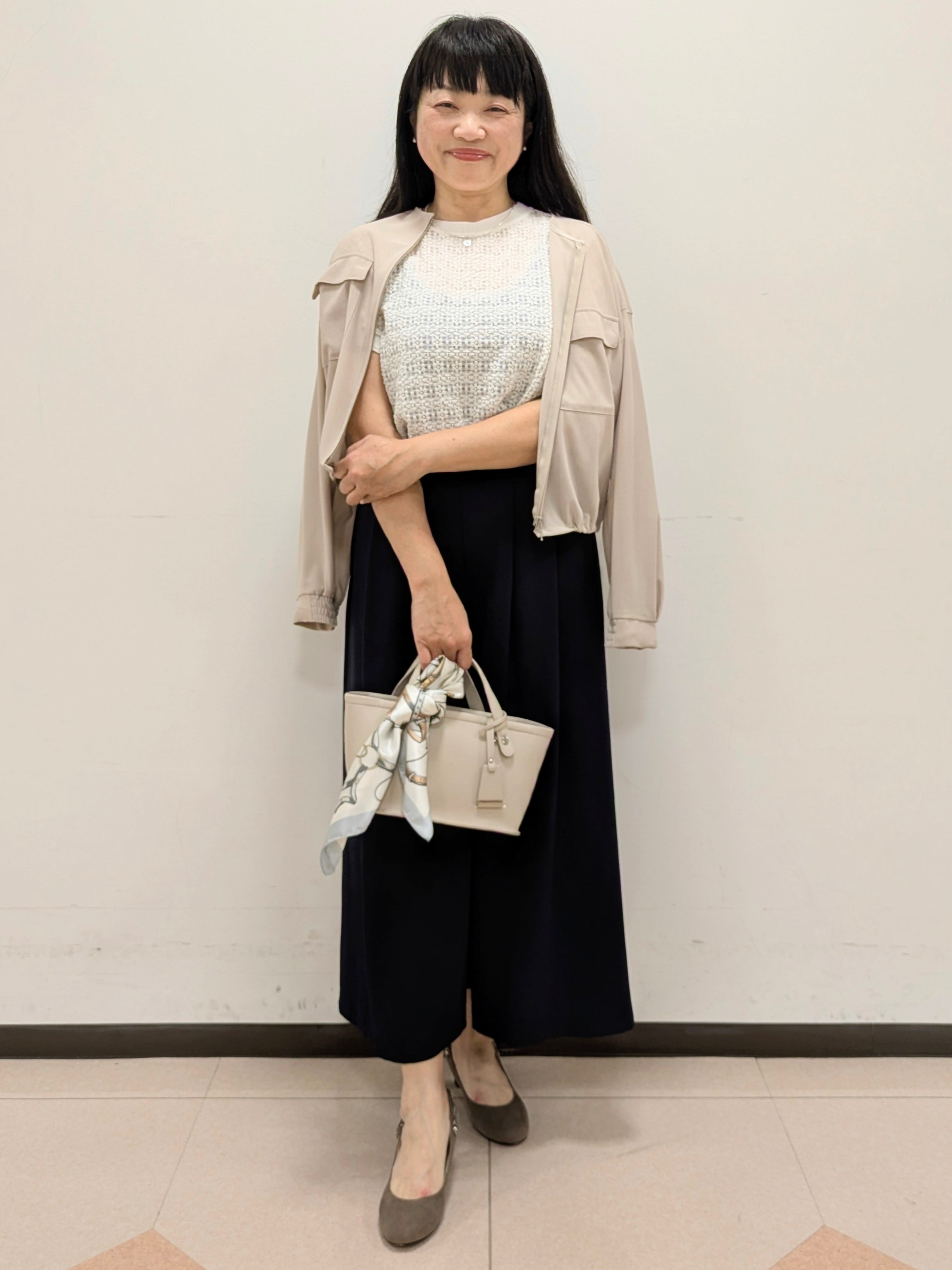 ともさんの「UNTITLED｜【古畑星夏さん着用/洗える】シアーブルゾン」を使ったコーディネート