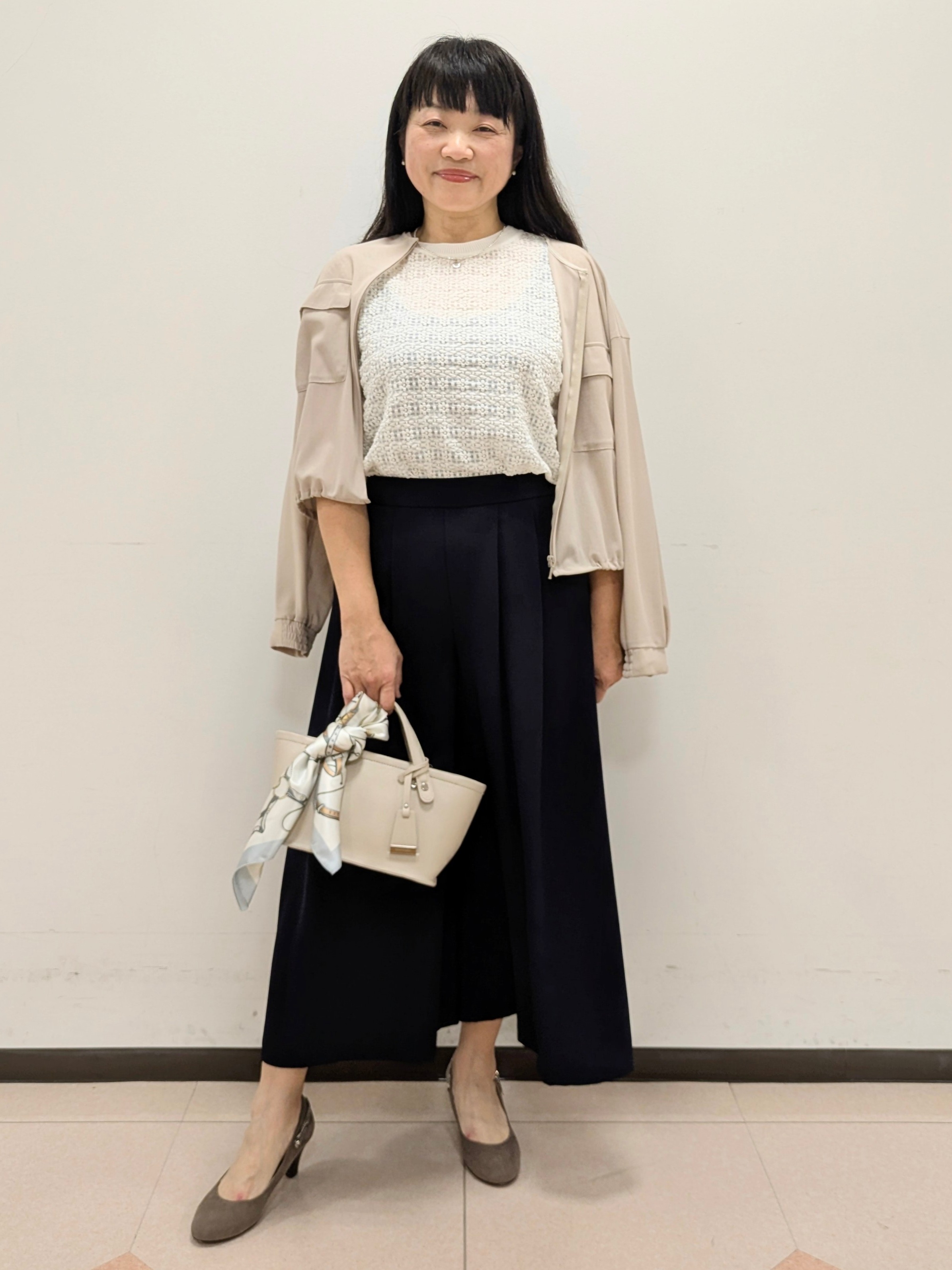 ともさんの「UNTITLED｜【古畑星夏さん着用/洗える】シアーブルゾン」を使ったコーディネート