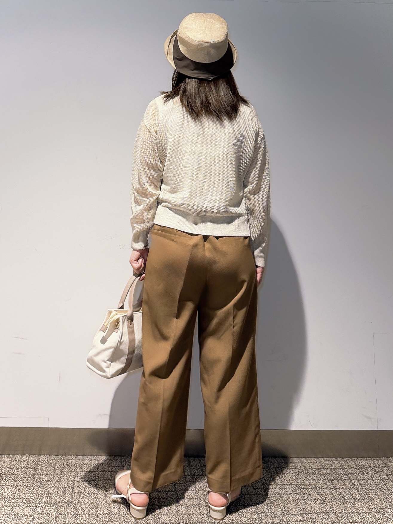 みーさんの「grove｜【貴島明日香さん着用】ラメメッシュキーネックカーディガン」を使ったコーディネート