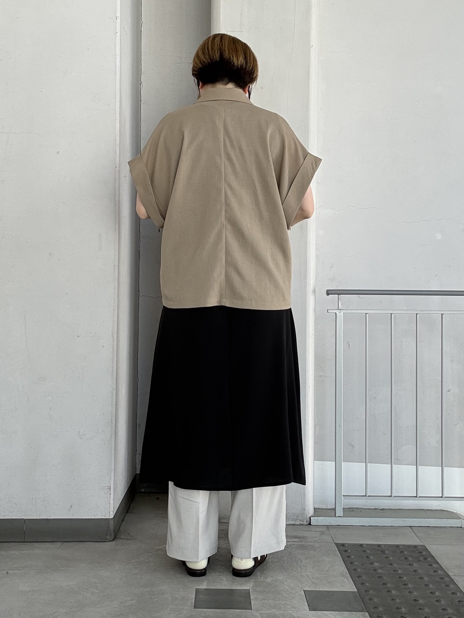 aiさんの「THE SHOP TK｜【夏の通勤スタイルに】涼やかな着心地 麻調ダブルブレストジャケット」を使ったコーディネート