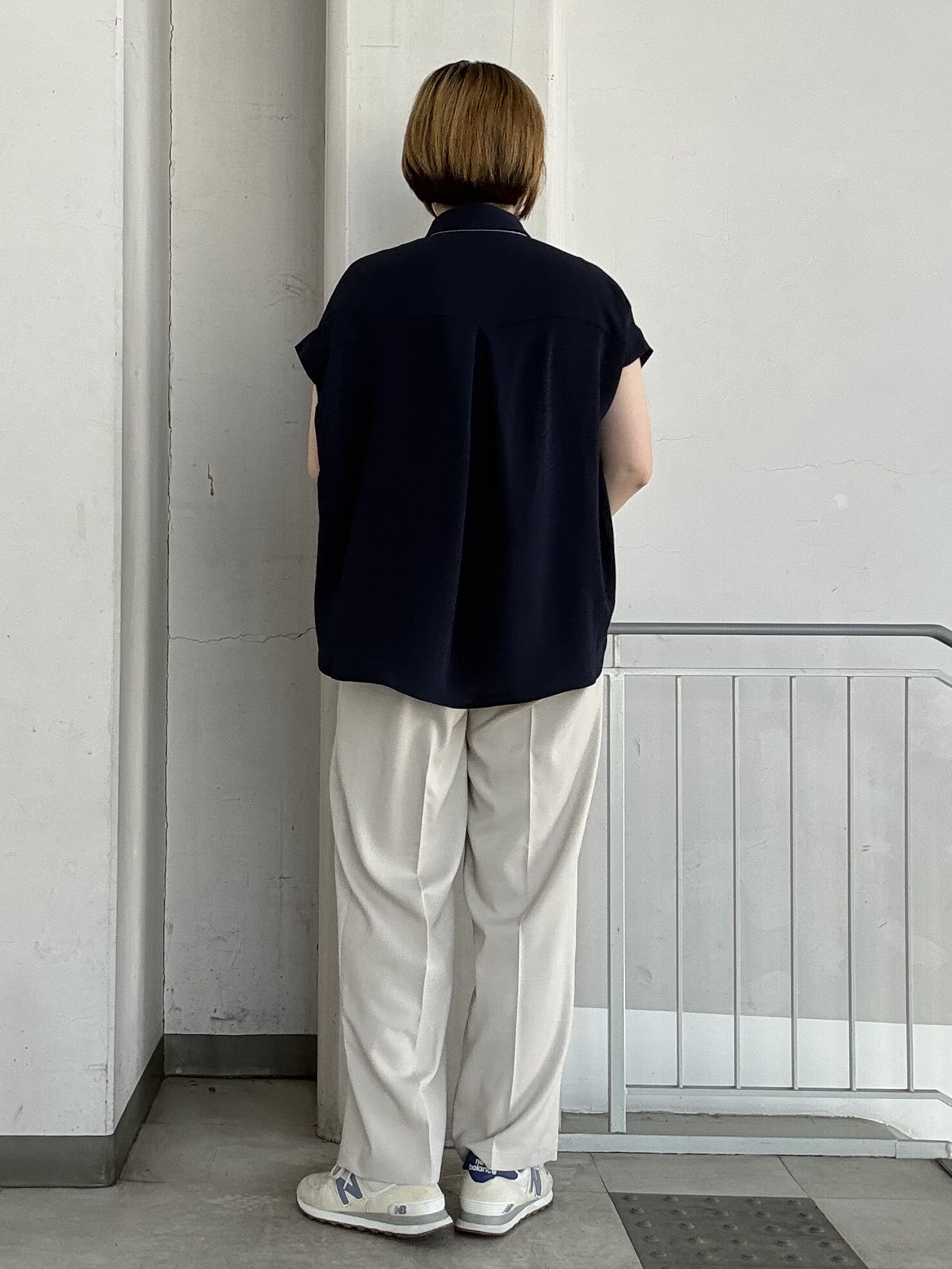 aiさんの「THE SHOP TK｜【ひんやり/防しわ/UV/吸水速乾】襟付き フレンチスリーブシャツ」を使ったコーディネート