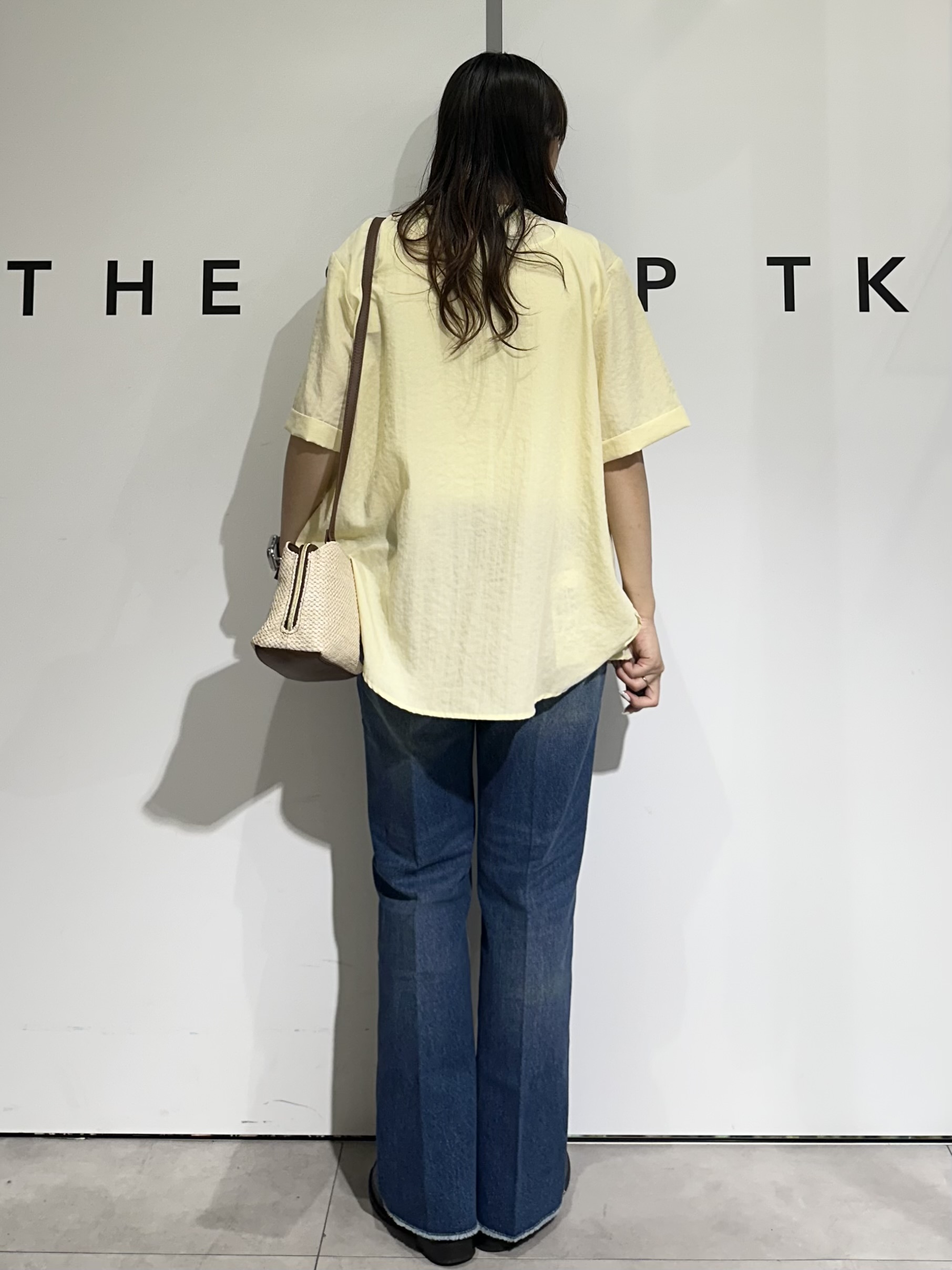 cottonさんの「THE SHOP TK｜【M-XL/刻みネックですっきり見え】Wポケット金ボタン 5分袖シャツ」を使ったコーディネート
