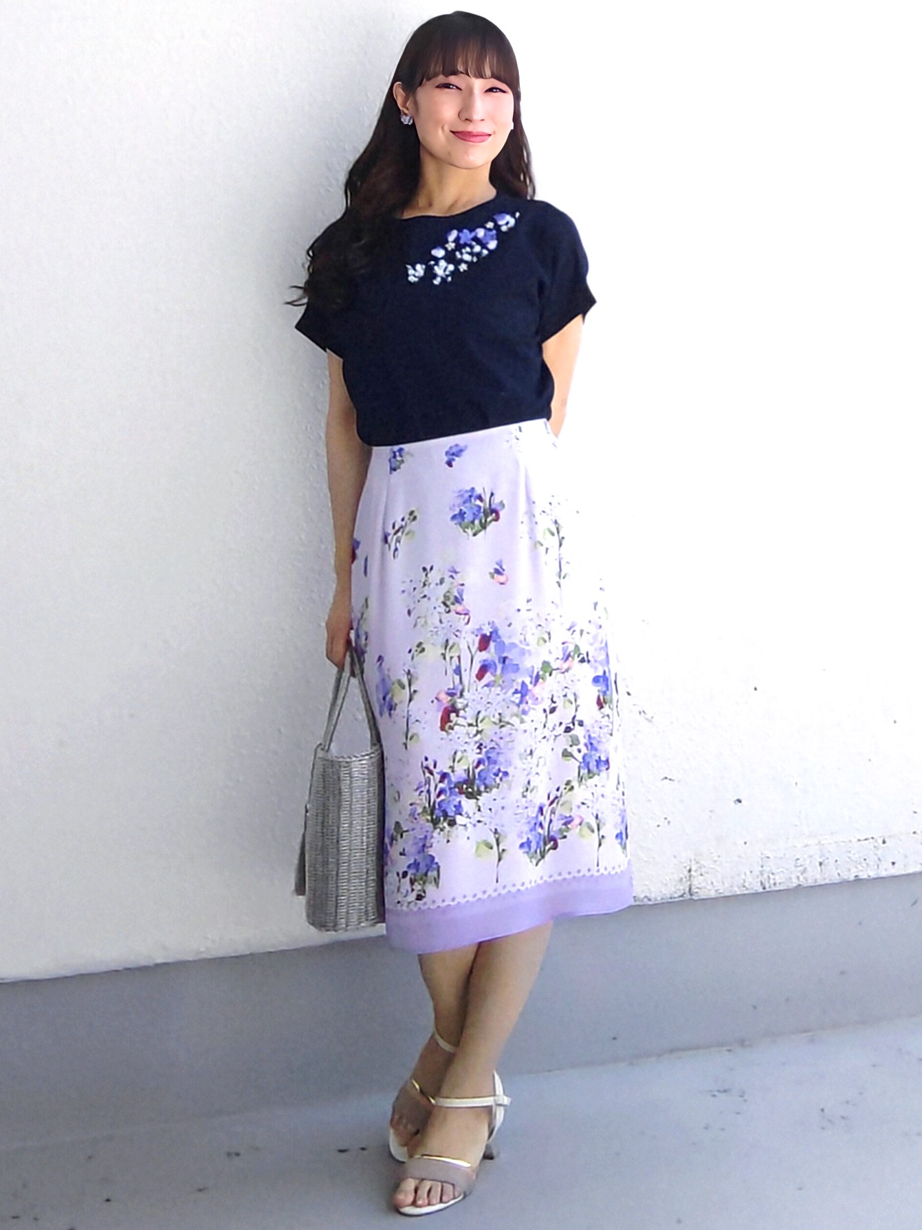 keinaさんの「SunaUna｜【SS～Lサイズ展開／スパンコール・ビジュー・刺繍】クラフトニット」を使ったコーディネート