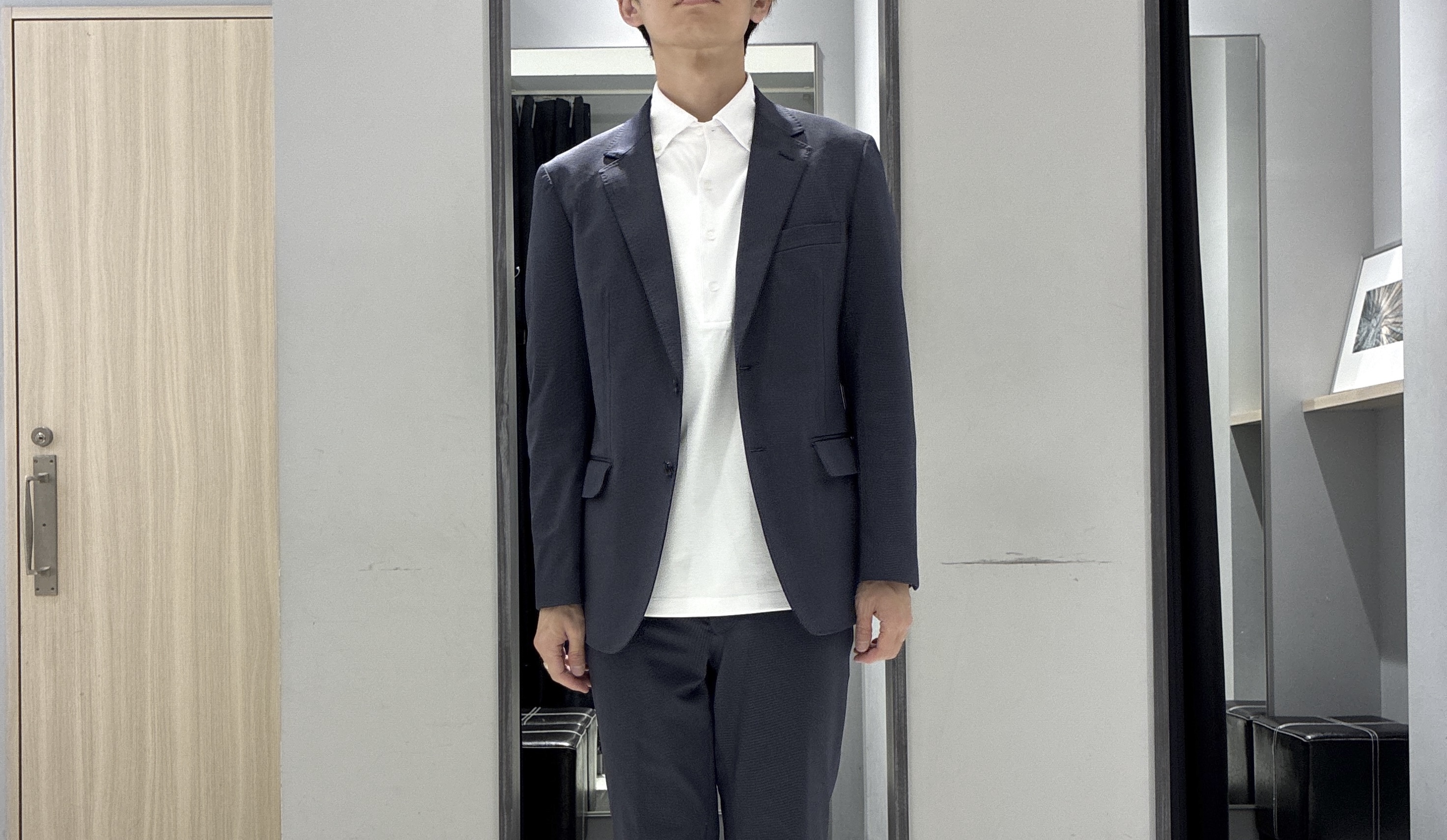 わいずみさんの「TAKEO KIKUCHI｜【360&deg;ストレッチ/軽量】None Of Stress ライト ジャケット（セットアップ対応）」を使ったコーディネート