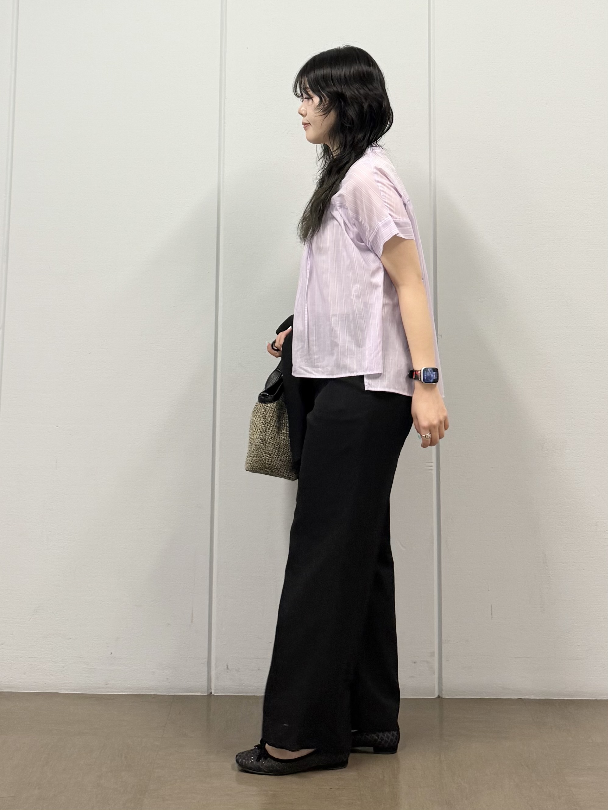 mizukiさんの「INDIVI｜【洗える／メッシュ素材／SETUP可能】半袖シアージャケット」を使ったコーディネート