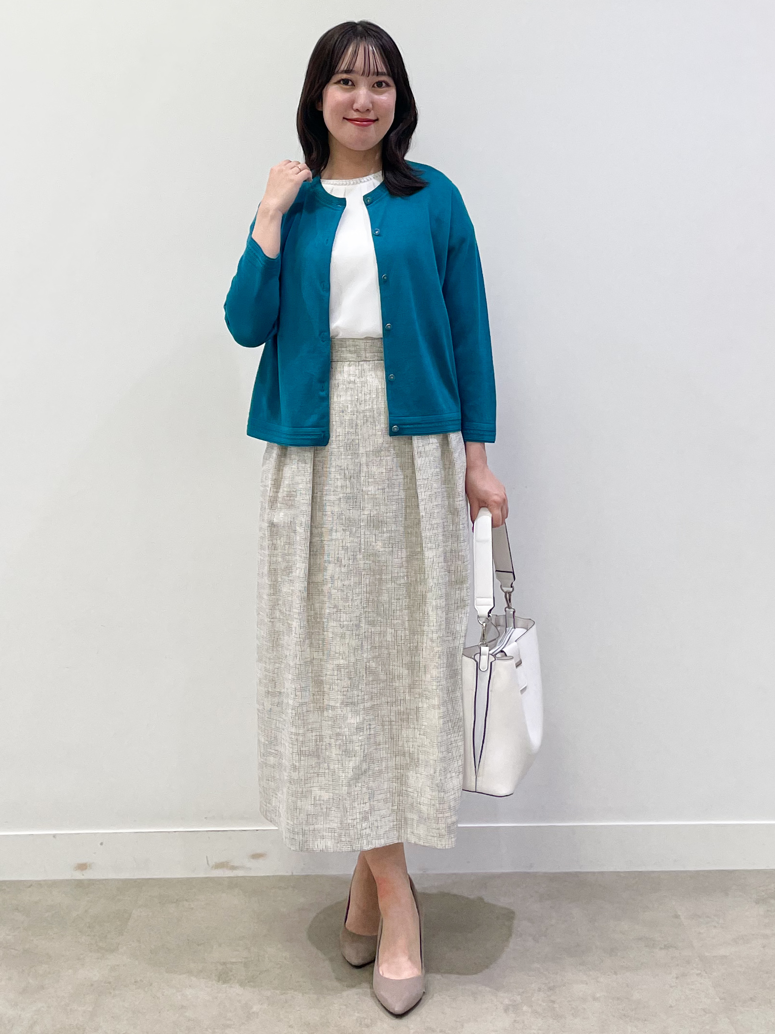 yukariさんの「Reflect｜七分袖ニットカーディガン」を使ったコーディネート