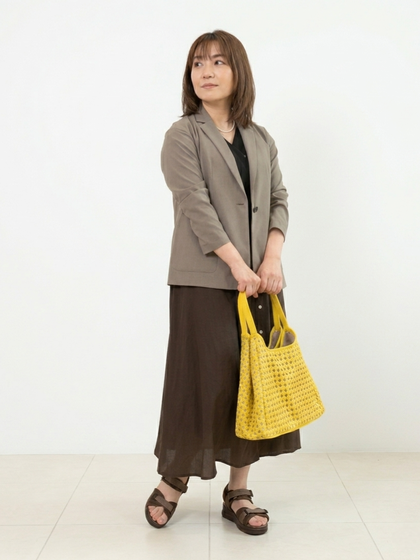 S.xuliさんの「Reflect｜【SS-4Lサイズ／接触冷感／シワになりにくい】リラクシーテーラードジャケット」を使ったコーディネート