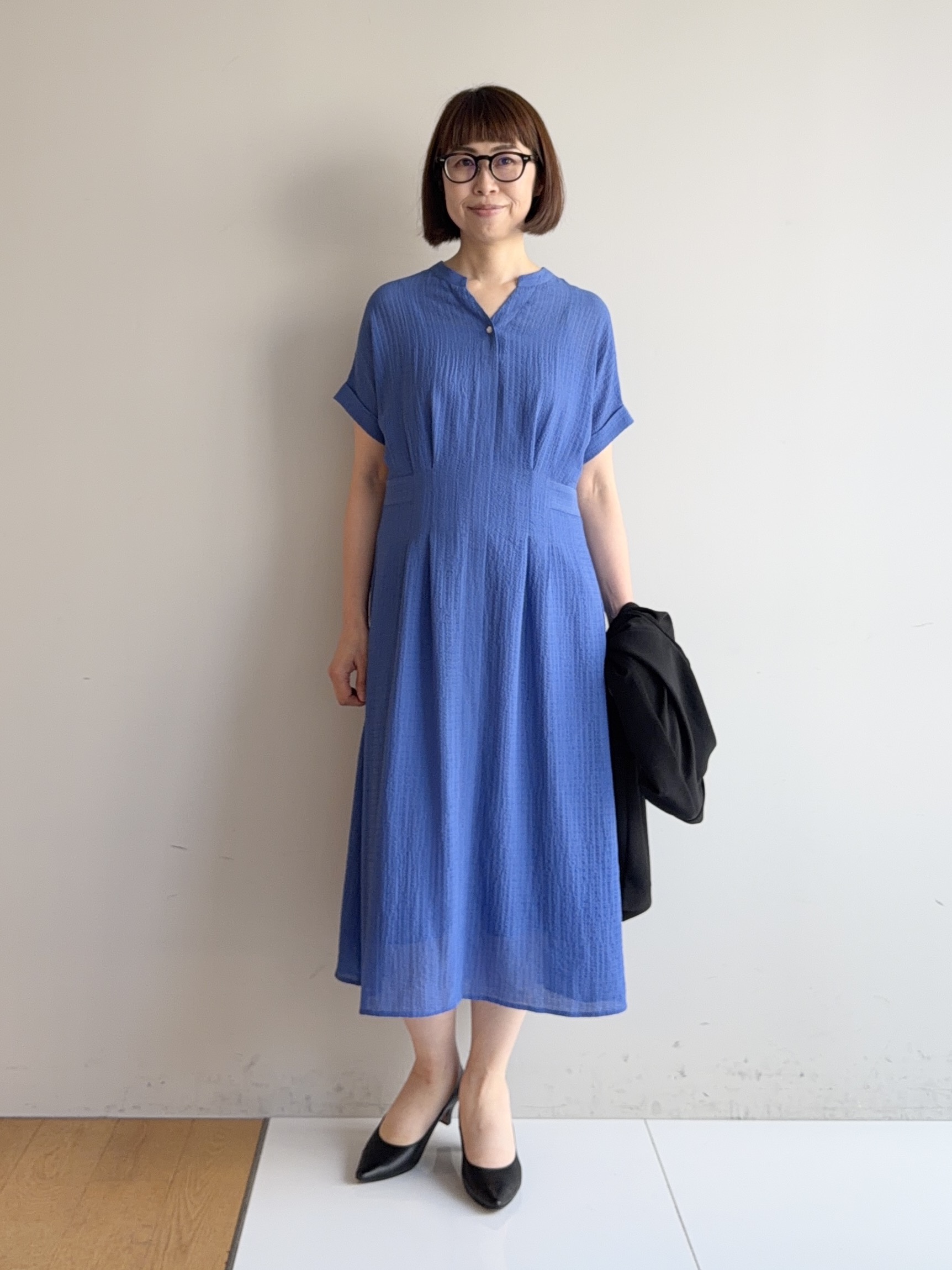 murayamaさんの「INDIVI｜【着る日傘】ハーフスリーブダブルジャケット」を使ったコーディネート