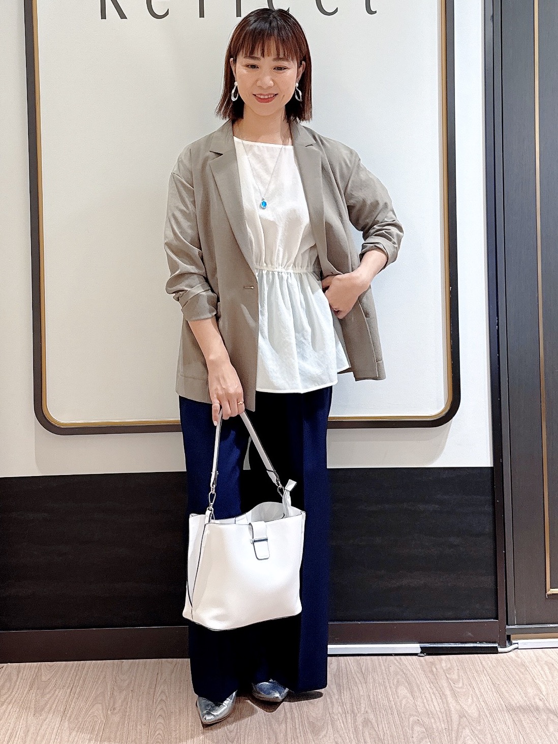 nekoさんの「Reflect｜【SS-4Lサイズ／接触冷感／シワになりにくい】リラクシーテーラードジャケット」を使ったコーディネート