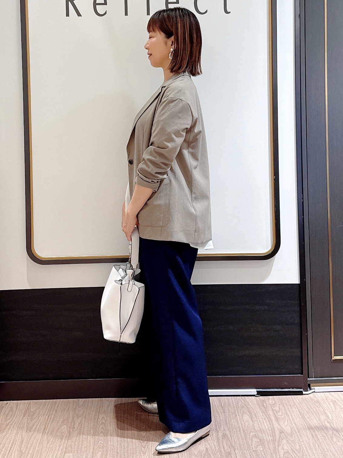 nekoさんの「Reflect｜【SS-4Lサイズ／接触冷感／シワになりにくい】リラクシーテーラードジャケット」を使ったコーディネート