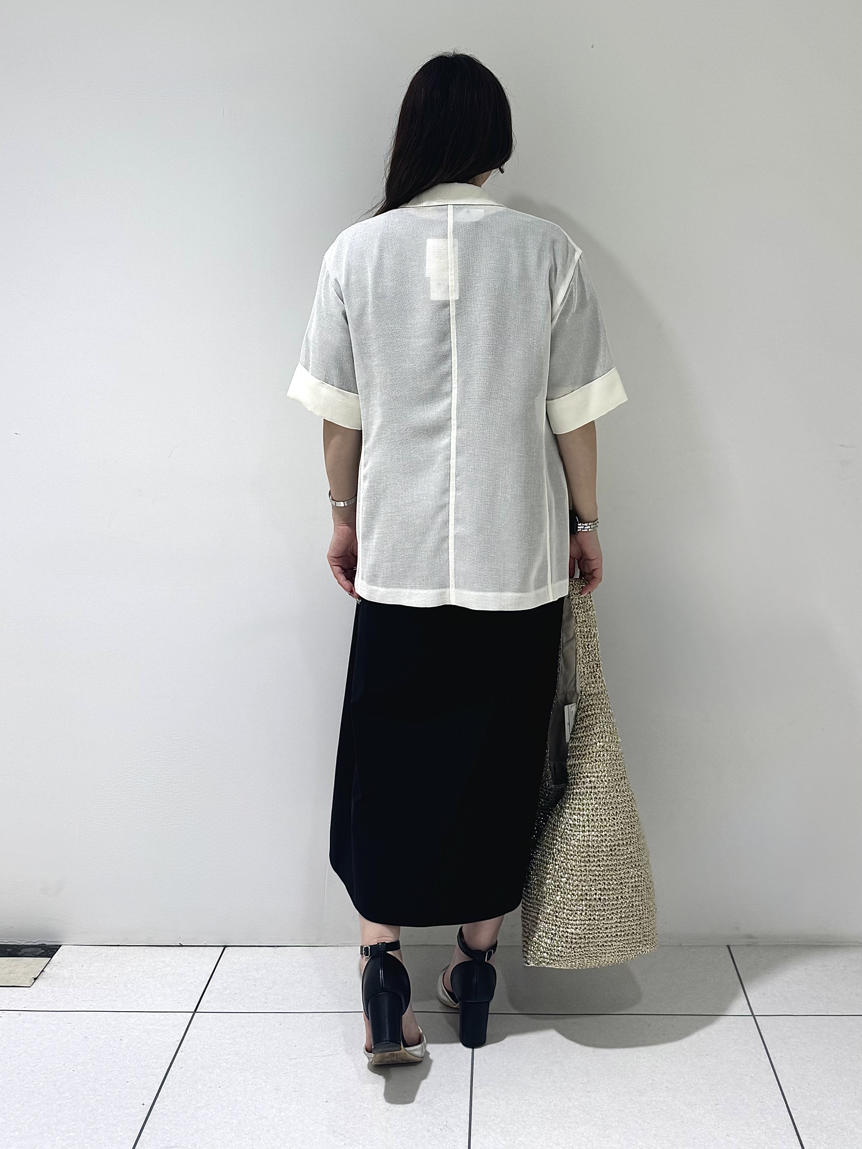 そんさんの「INDIVI｜【洗える／メッシュ素材／SETUP可能】半袖シアージャケット」を使ったコーディネート