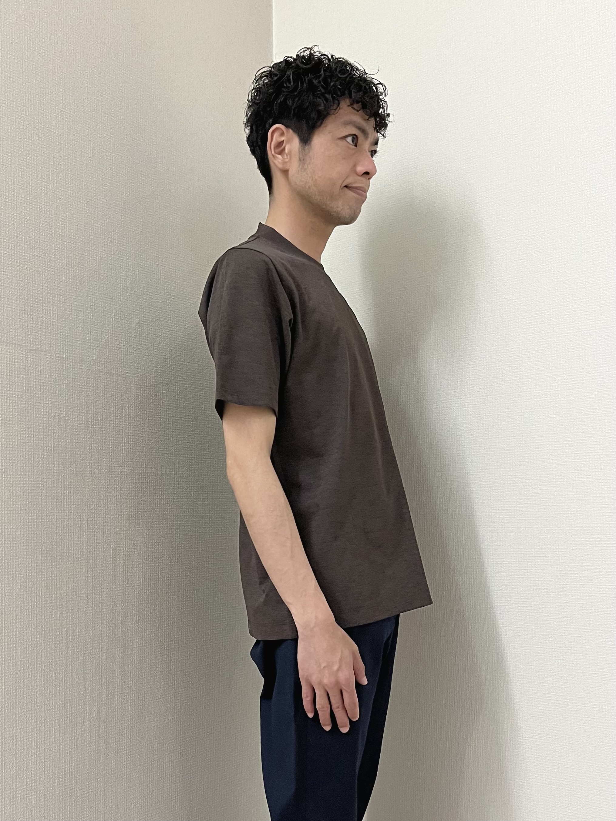 URAさんの「TAKEO KIKUCHI｜【接触冷感】ハイブリッド リネン 七分袖シャツ」を使ったコーディネート