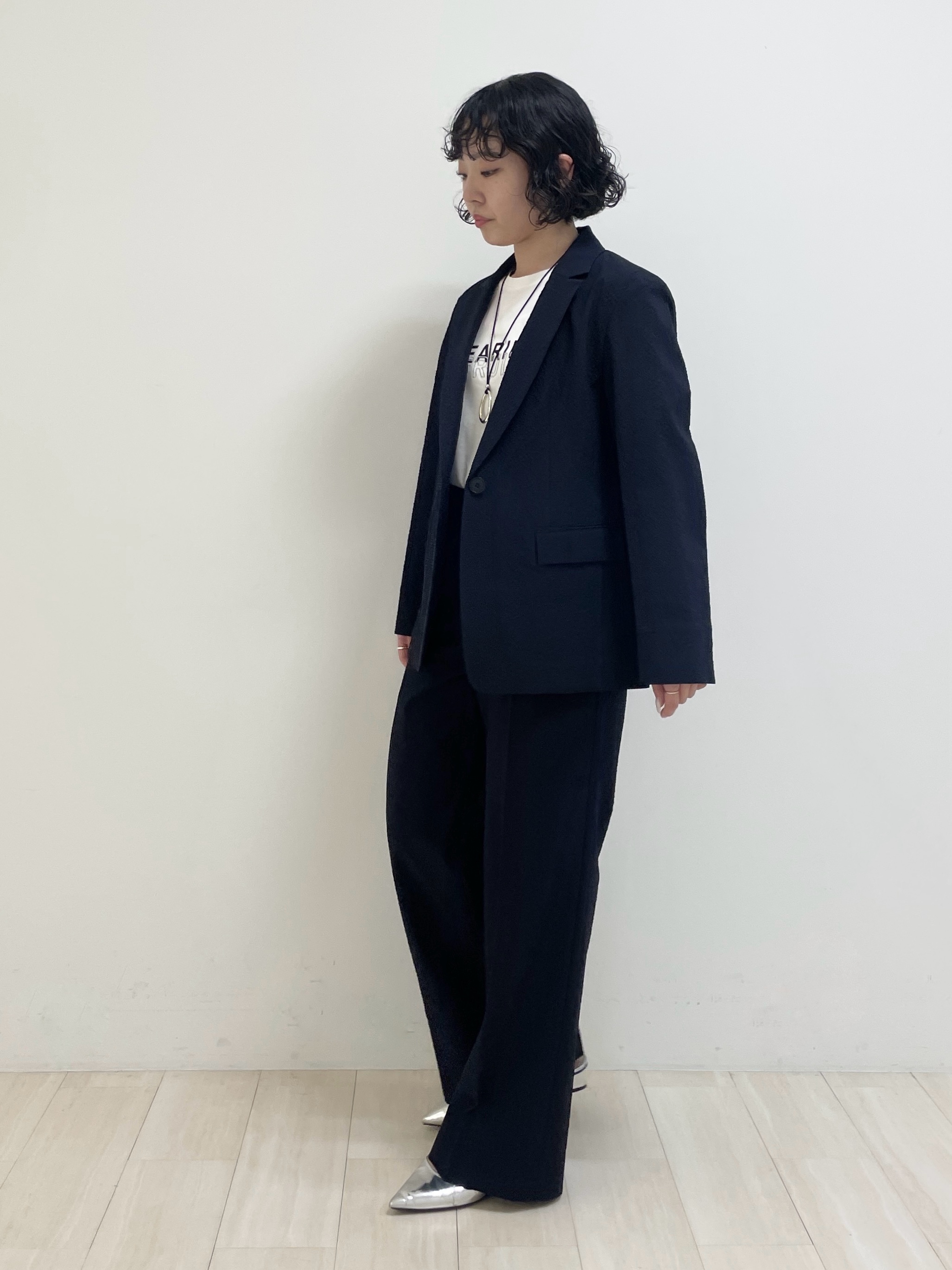 kanaさんの「INDIVI｜【洗える／UVケア／SETUP可能】サッカー素材テーラードジャケット」を使ったコーディネート