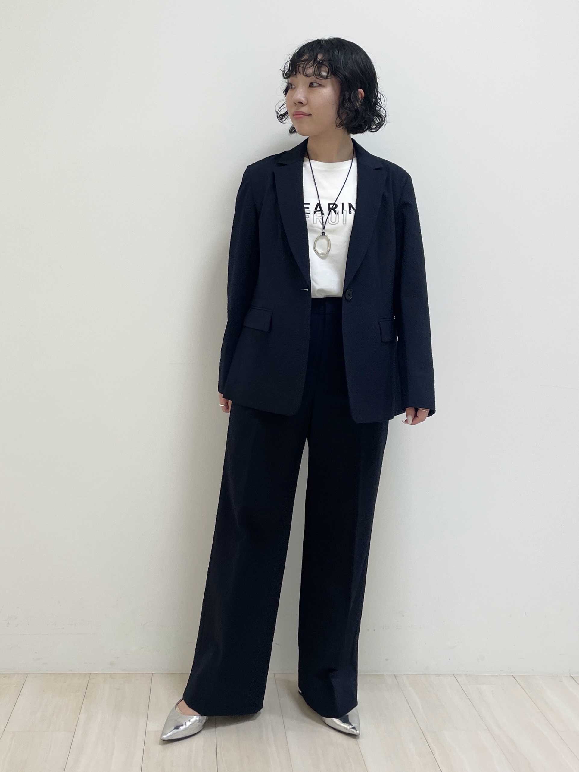kanaさんの「INDIVI｜【洗える／UVケア／SETUP可能】サッカー素材テーラードジャケット」を使ったコーディネート