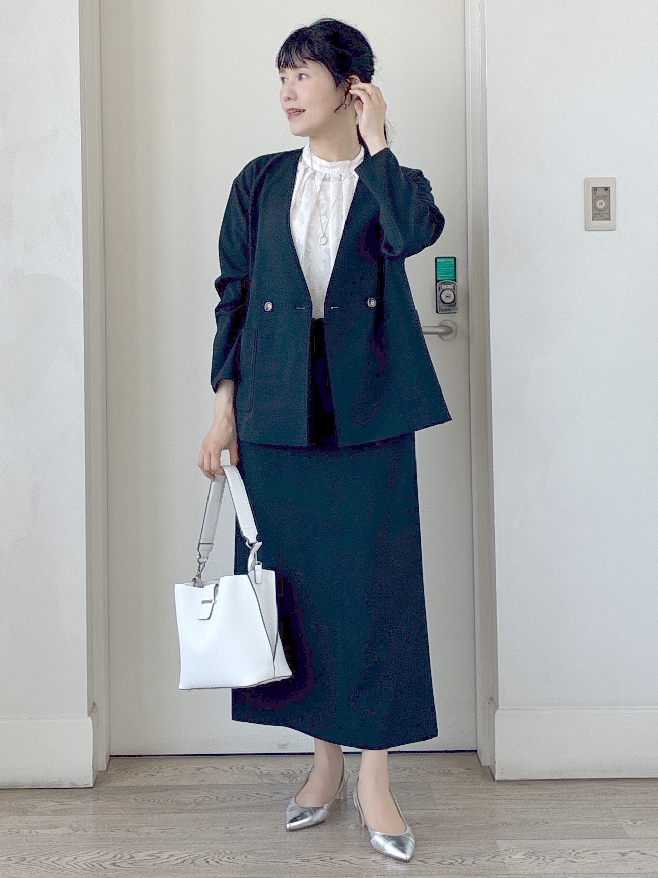  beni_gingerさんの「Reflect｜【単品使い◎】ジャケット＋ナロースカートセット」を使ったコーディネート