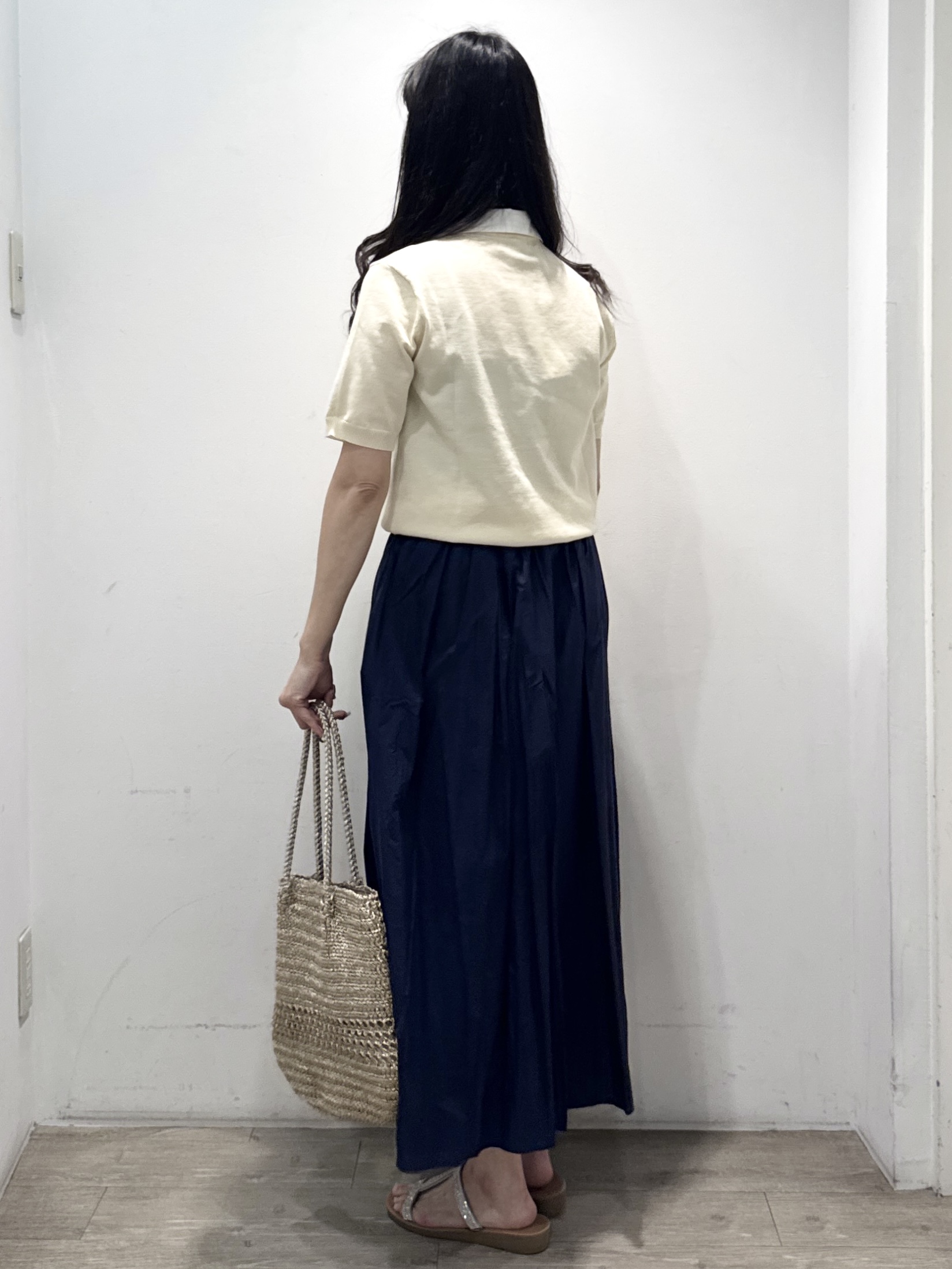 yuicciさんの「OPAQUE.CLIP｜ビッグポロ衿ニット【洗濯機OK】」を使ったコーディネート