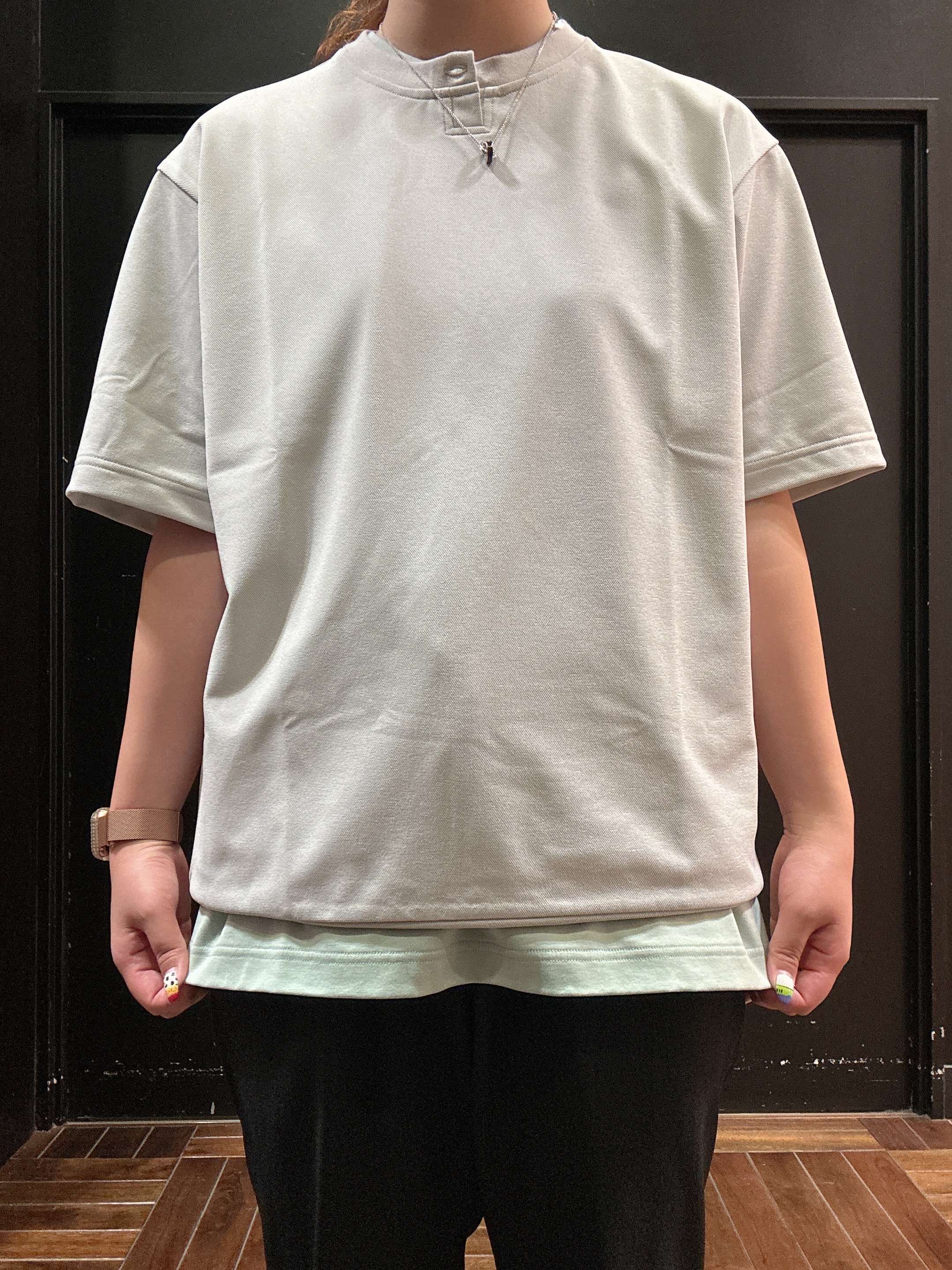 ヒナさんの「TAKEO KIKUCHI｜ワンストローク刺繍 半袖 Tシャツ」を使ったコーディネート