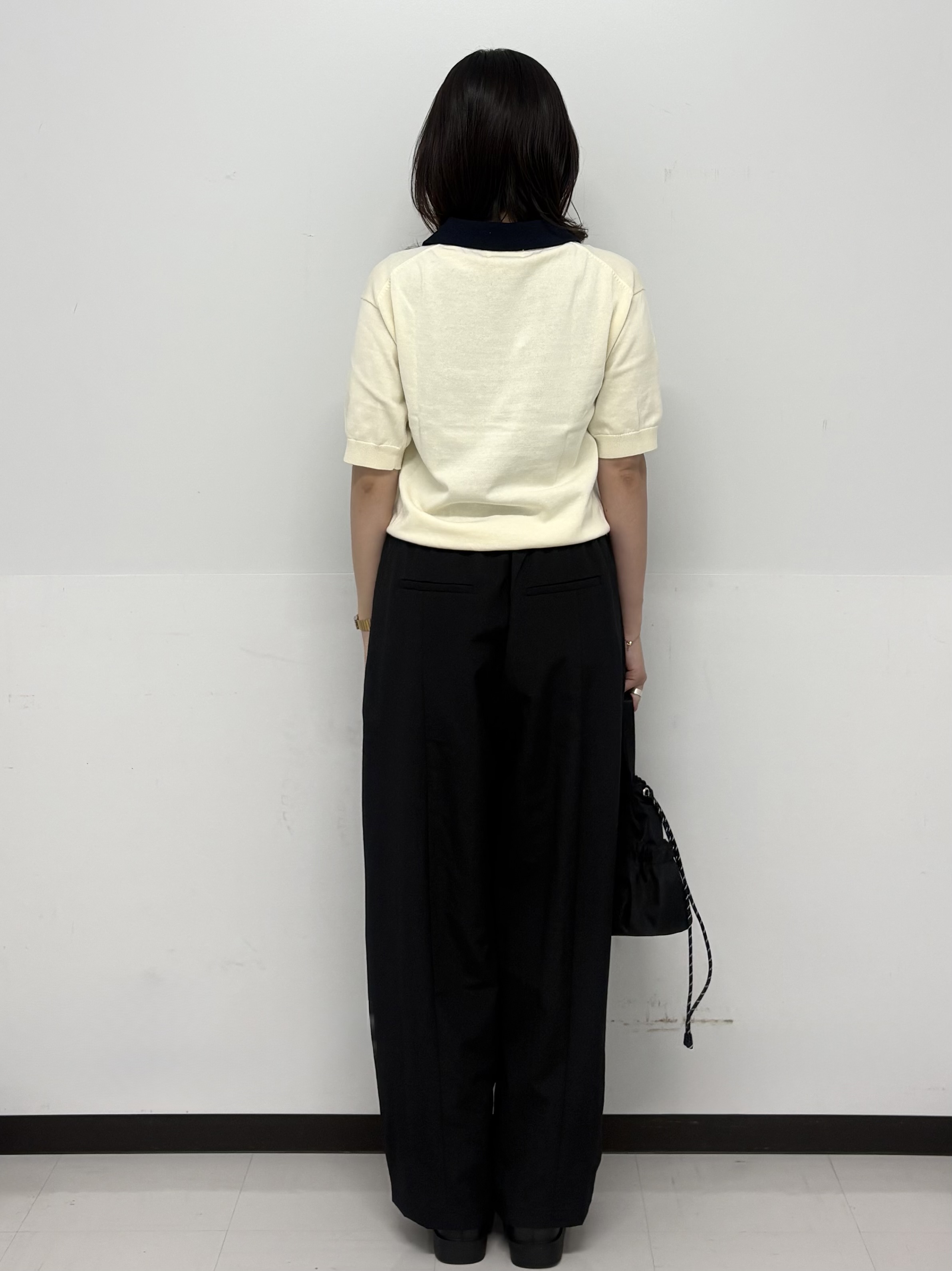 Hazukiさんの「OPAQUE.CLIP｜ビッグポロ衿ニット【洗濯機OK】」を使ったコーディネート