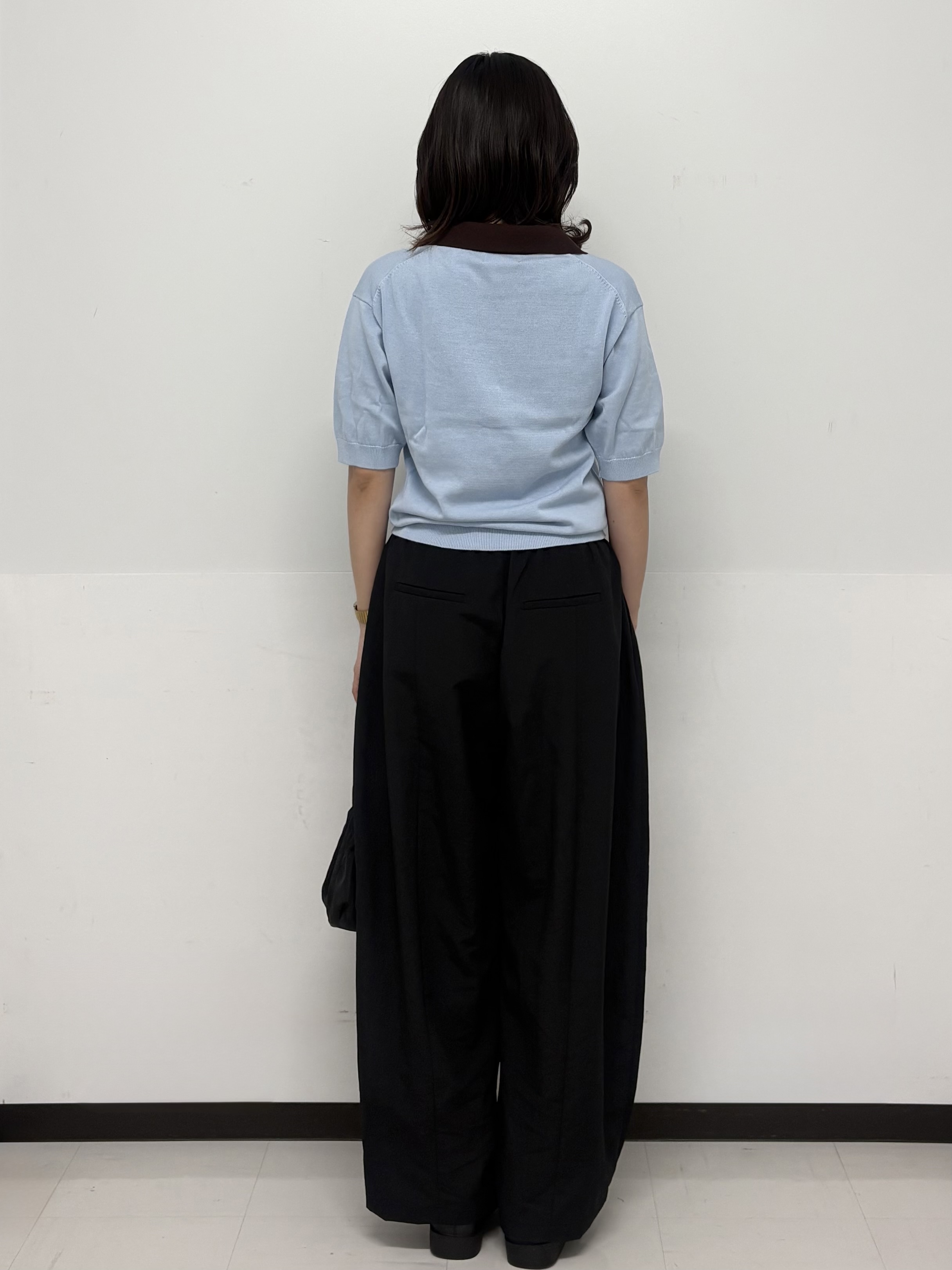 Hazukiさんの「OPAQUE.CLIP｜ビッグポロ衿ニット【洗濯機OK】」を使ったコーディネート