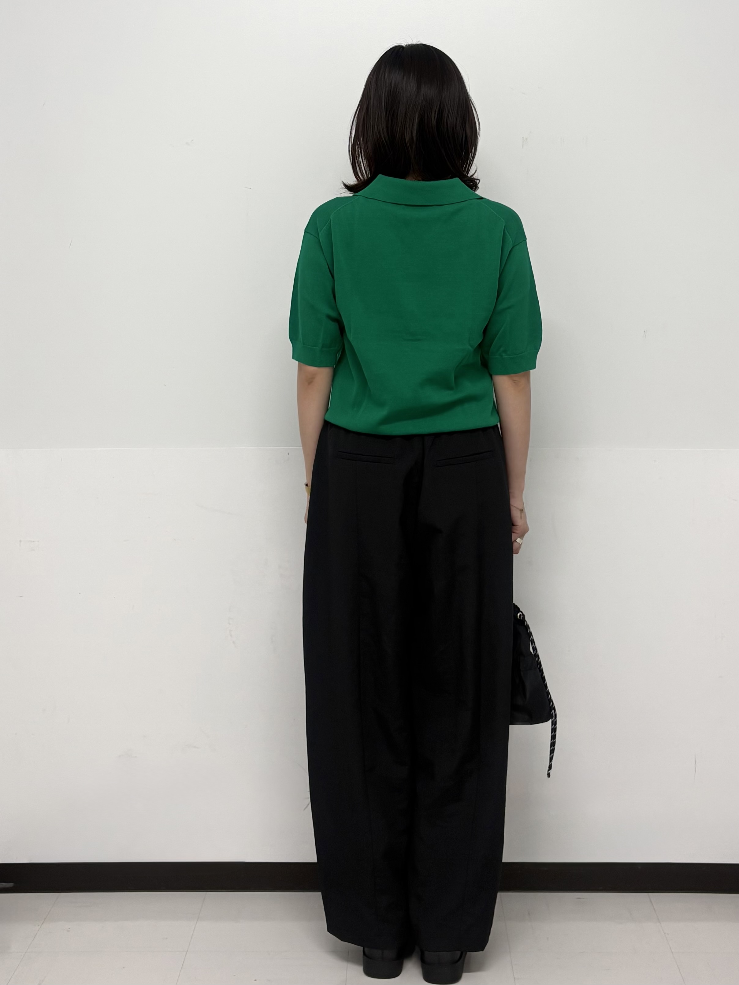 Hazukiさんの「OPAQUE.CLIP｜ビッグポロ衿ニット【洗濯機OK】」を使ったコーディネート