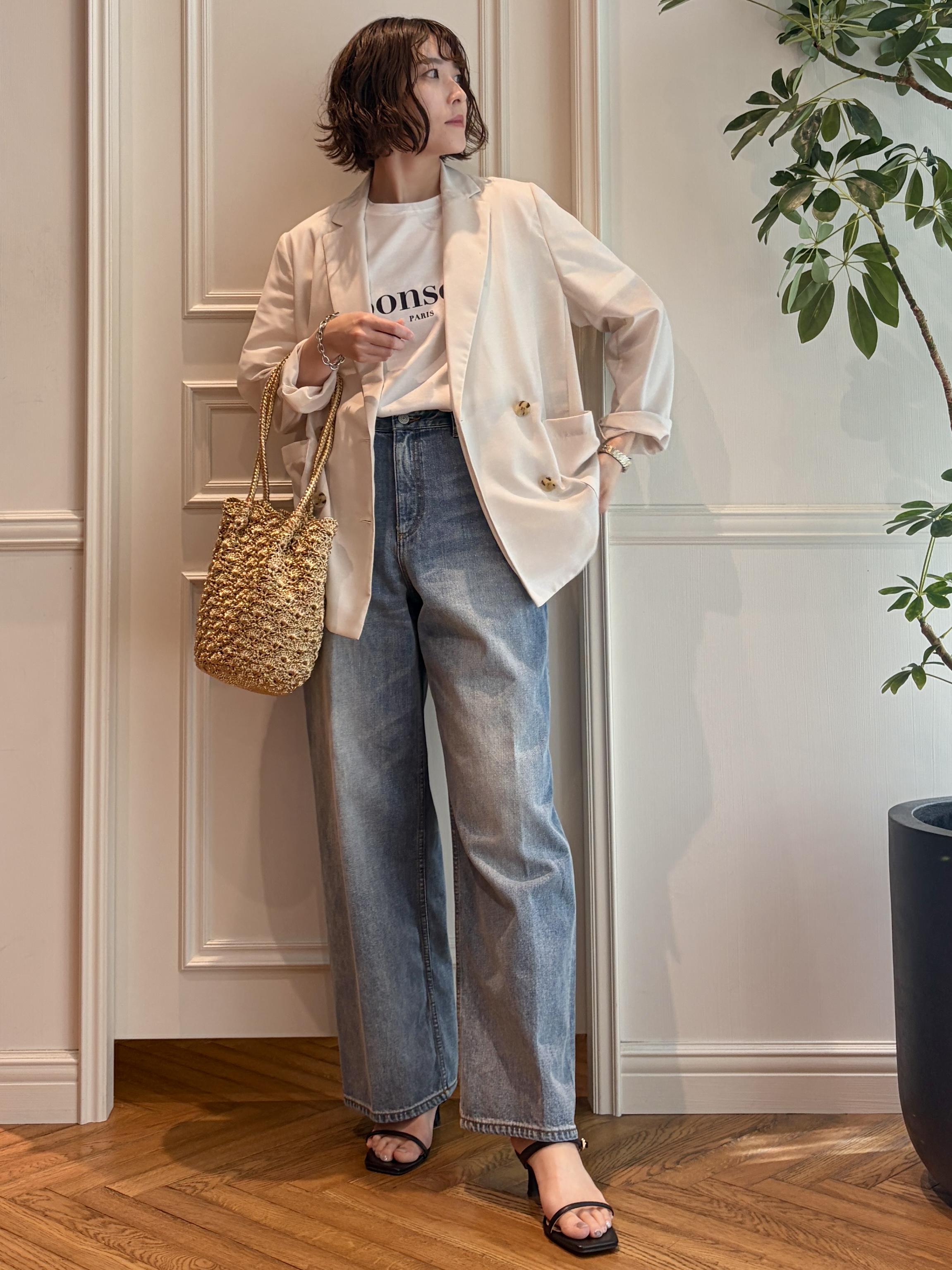 nakaoさんの「DRESSTERIOR｜【接触冷感/防シワ機能/ウォッシャブル】クールタッチ リネンブレンドシアージャケット」を使ったコーディネート