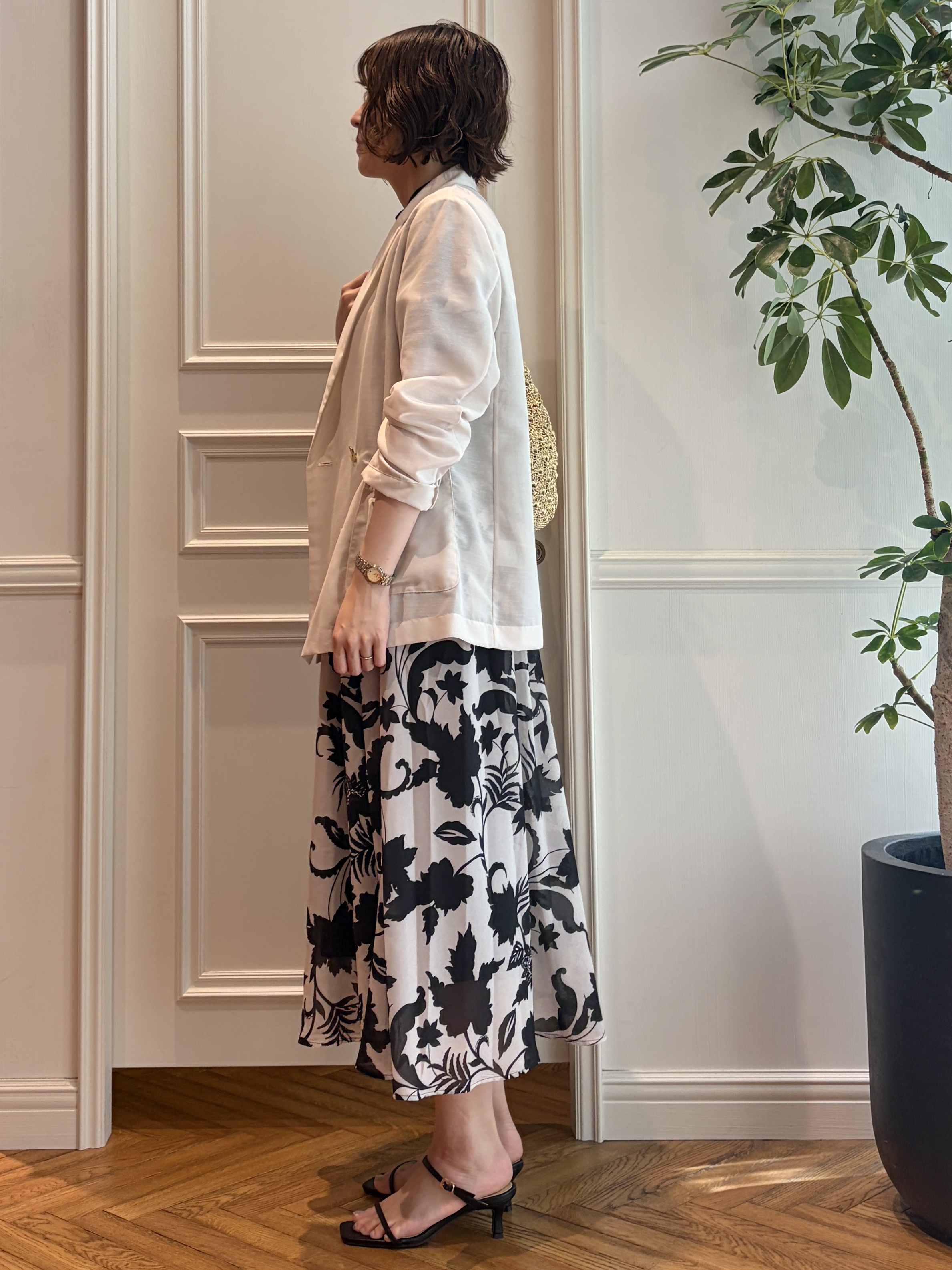 nakaoさんの「DRESSTERIOR｜【接触冷感/防シワ機能/ウォッシャブル】クールタッチ リネンブレンドシアージャケット」を使ったコーディネート
