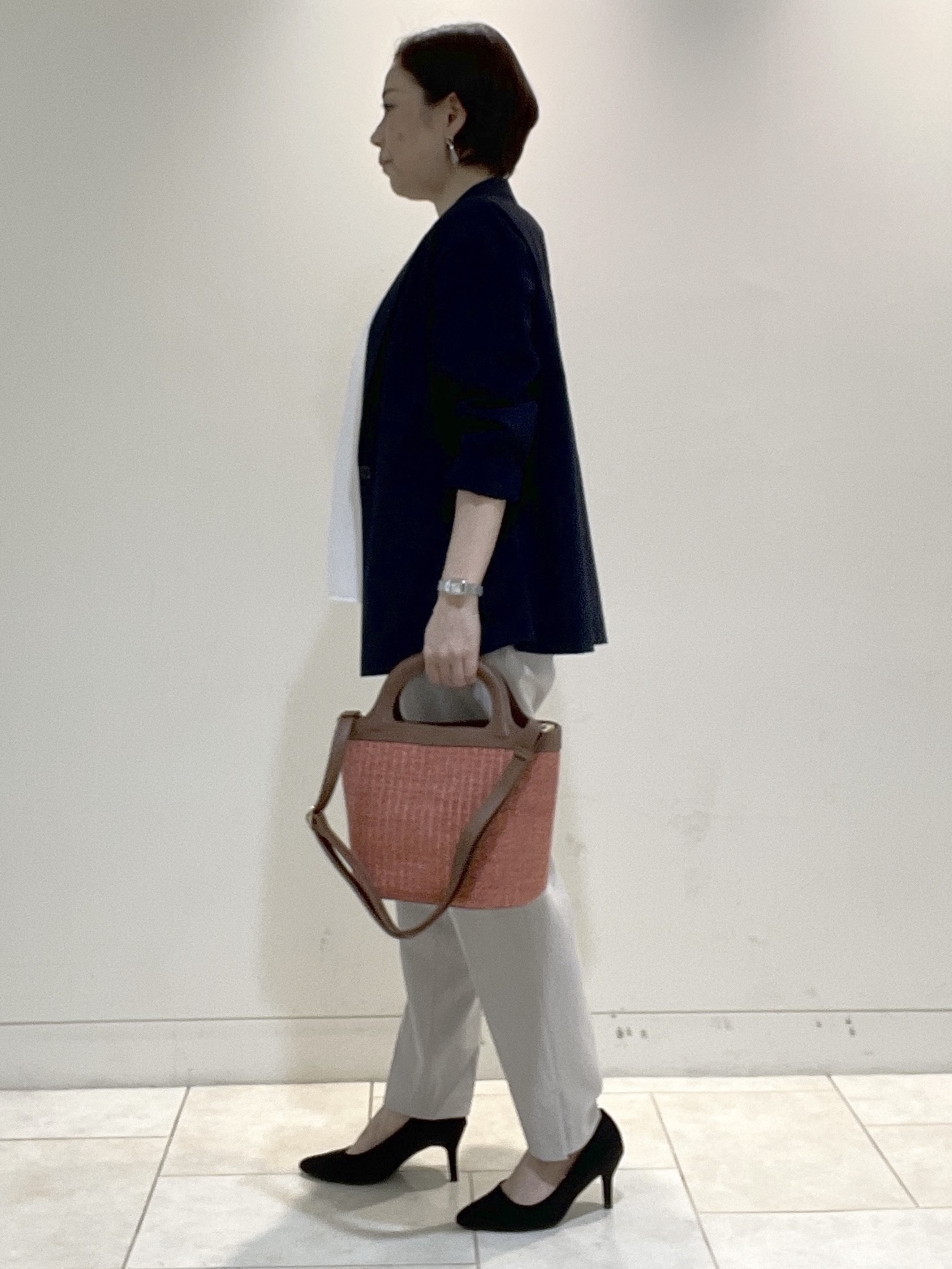 フミさんの「Reflect｜【SS-4Lサイズ／接触冷感／シワになりにくい】リラクシーテーラードジャケット」を使ったコーディネート