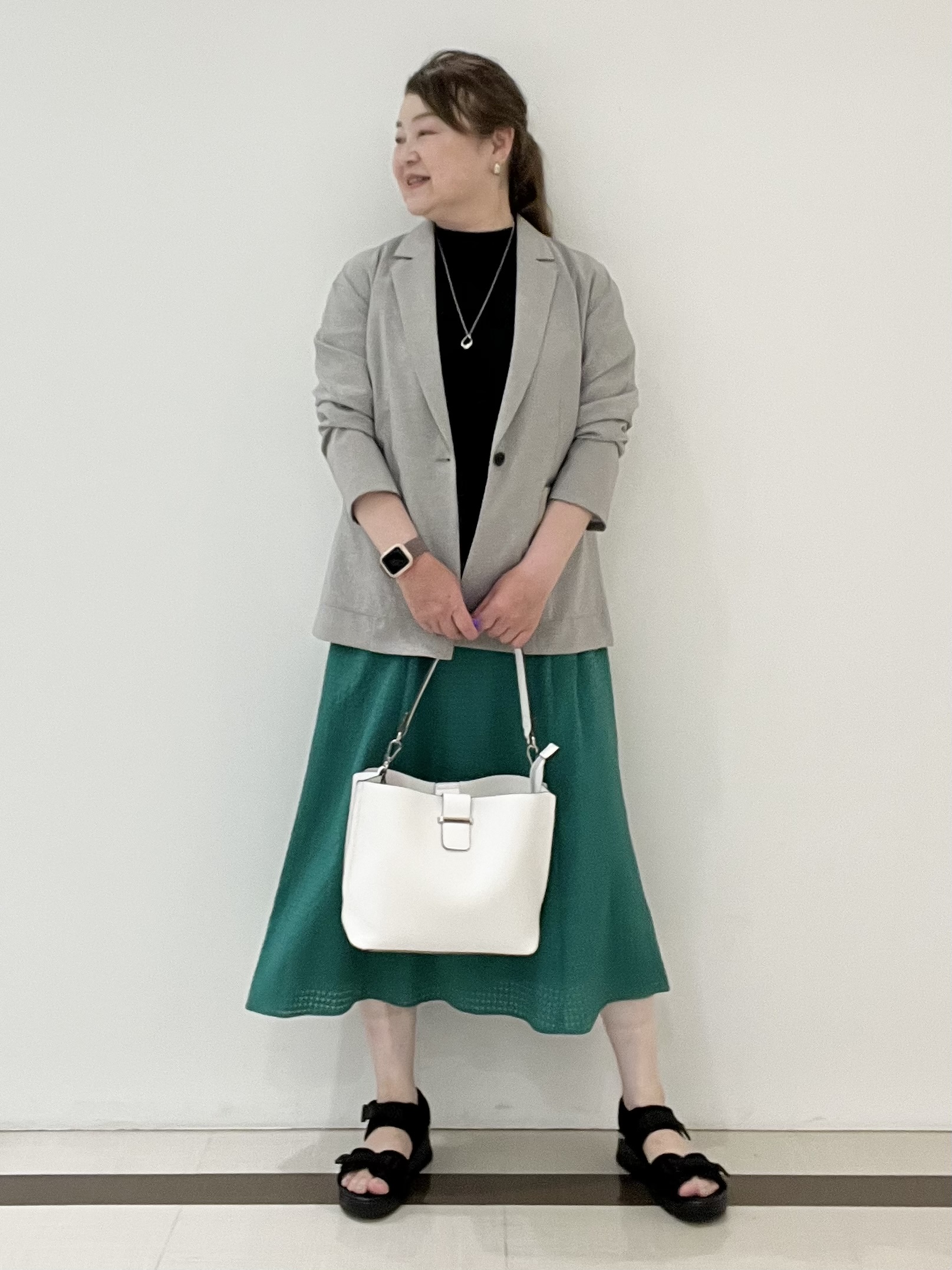 Hiroさんの「Reflect｜【SS-4Lサイズ／接触冷感／シワになりにくい】リラクシーテーラードジャケット」を使ったコーディネート