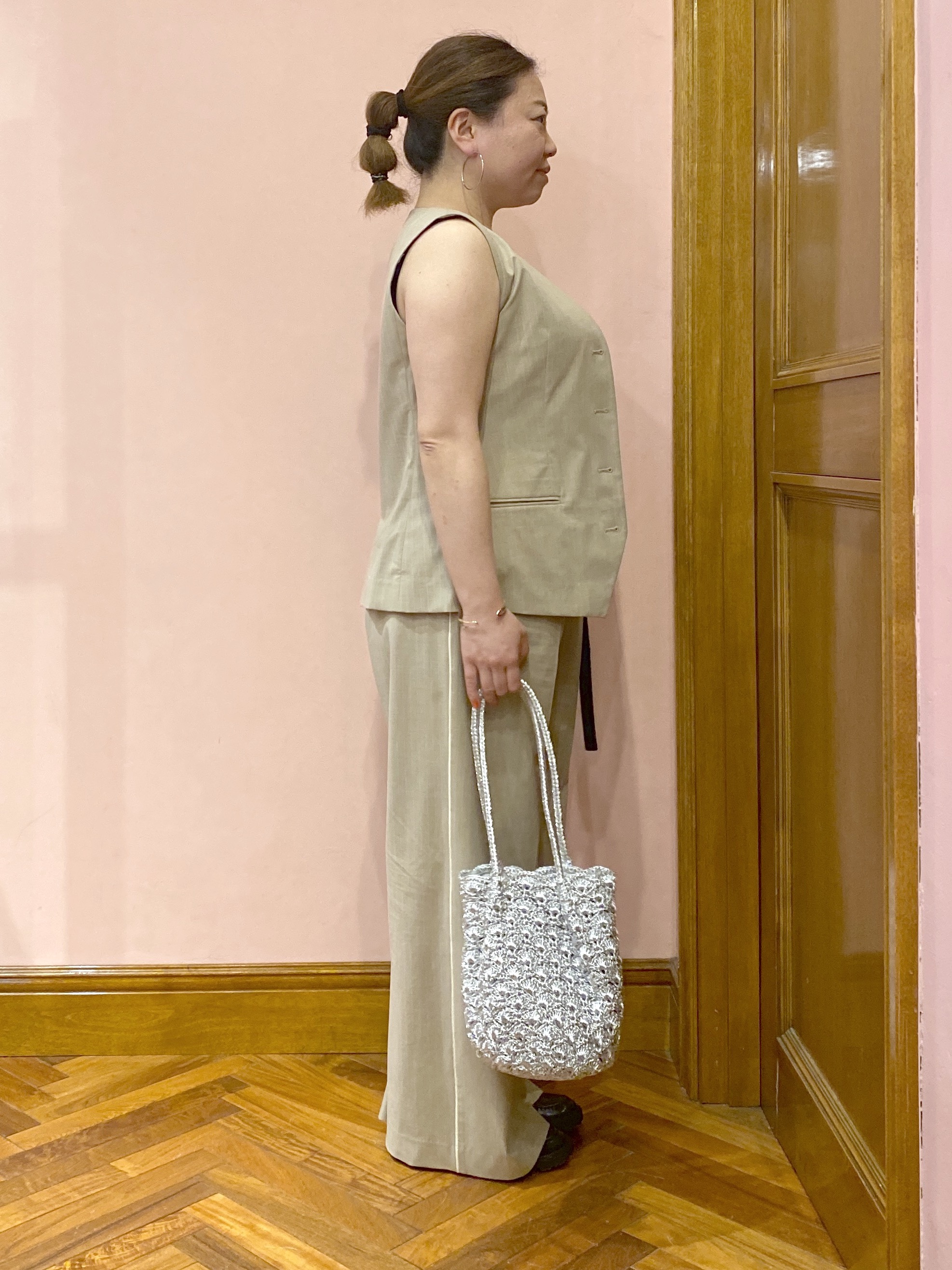 Ayano.Kさんの「DRESSTERIOR｜【セットアップ可/ウォッシャブル】セットアップストライプジレ」を使ったコーディネート