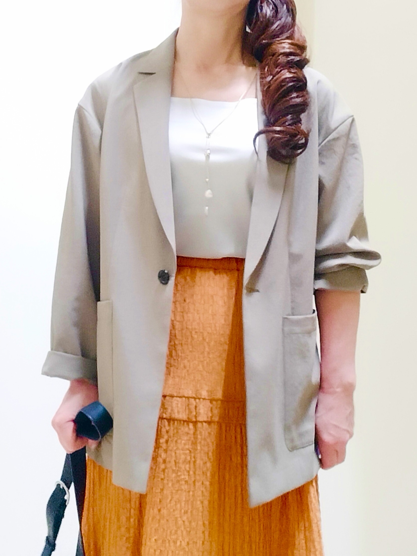 花さんの「Reflect｜【SS-4Lサイズ／接触冷感／シワになりにくい】リラクシーテーラードジャケット」を使ったコーディネート