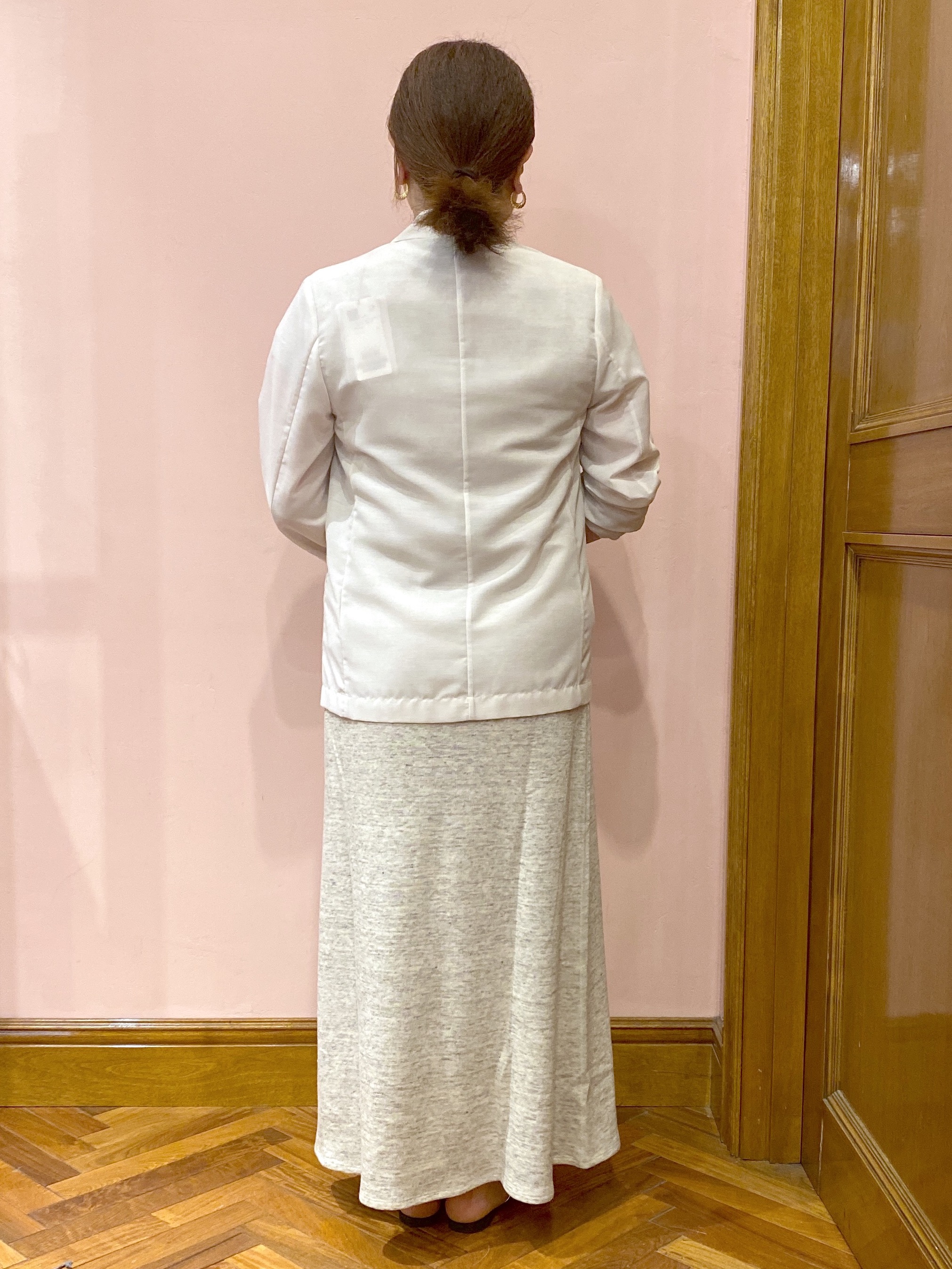 Ayano.Kさんの「DRESSTERIOR｜【接触冷感/防シワ機能/ウォッシャブル】クールタッチ リネンブレンドシアージャケット」を使ったコーディネート