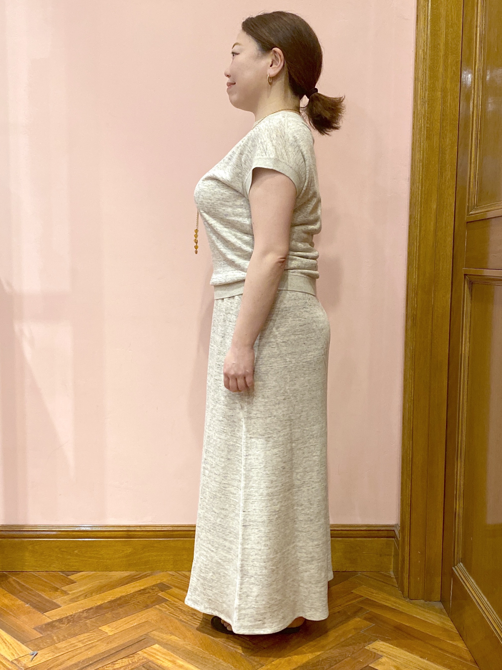 Ayano.Kさんの「DRESSTERIOR｜【接触冷感/防シワ機能/ウォッシャブル】クールタッチ リネンブレンドシアージャケット」を使ったコーディネート