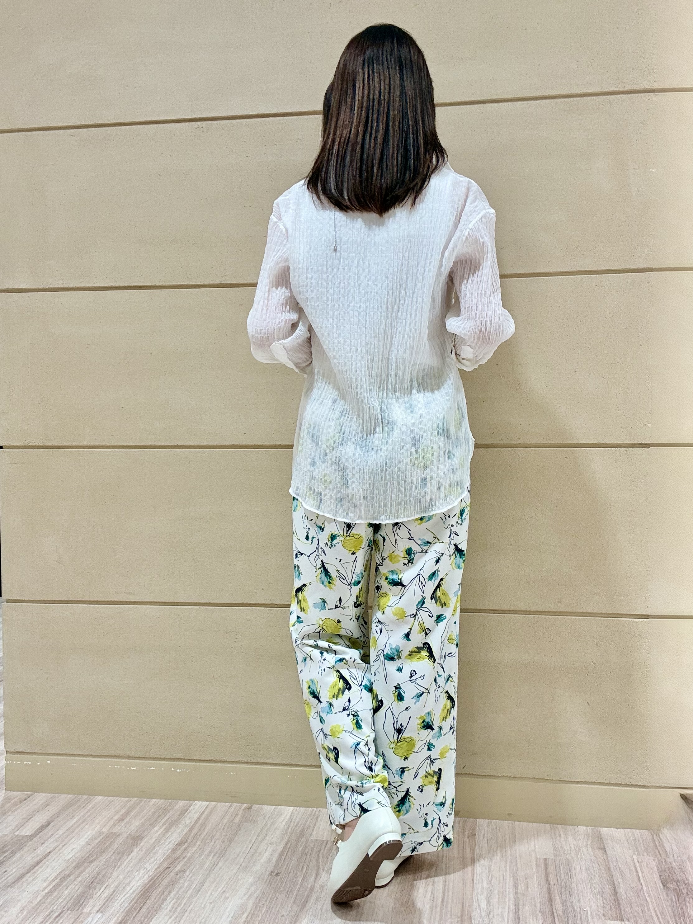 Marさんの「Reflect｜【羽織にも◎／セットアップ可】八分袖シアーシャツ」を使ったコーディネート