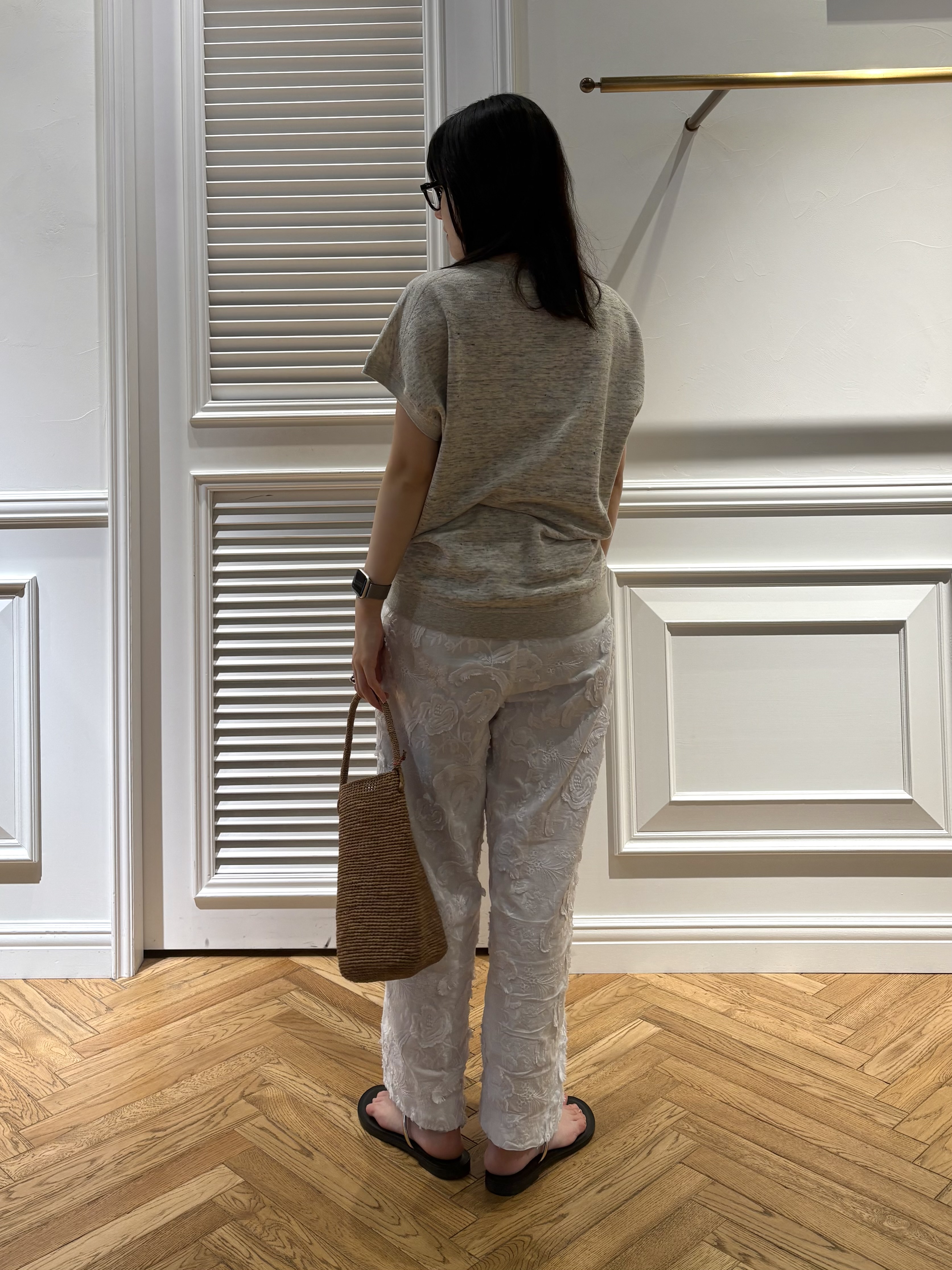 cocoさんの「DRESSTERIOR｜【ウォッシャブル／セットアップ可】リネン混裏毛フレンチプルオーバー」を使ったコーディネート