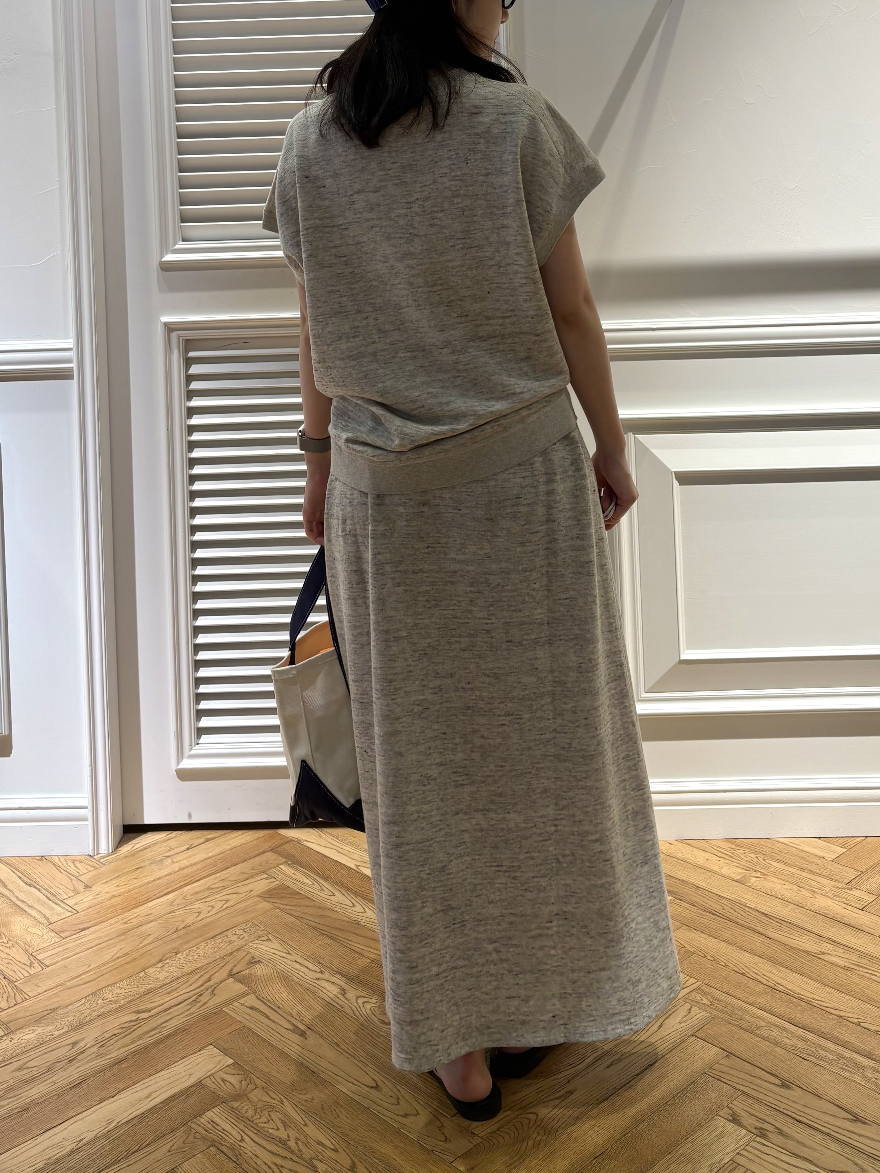 cocoさんの「DRESSTERIOR｜【ウォッシャブル／セットアップ可】リネン混裏毛フレンチプルオーバー」を使ったコーディネート