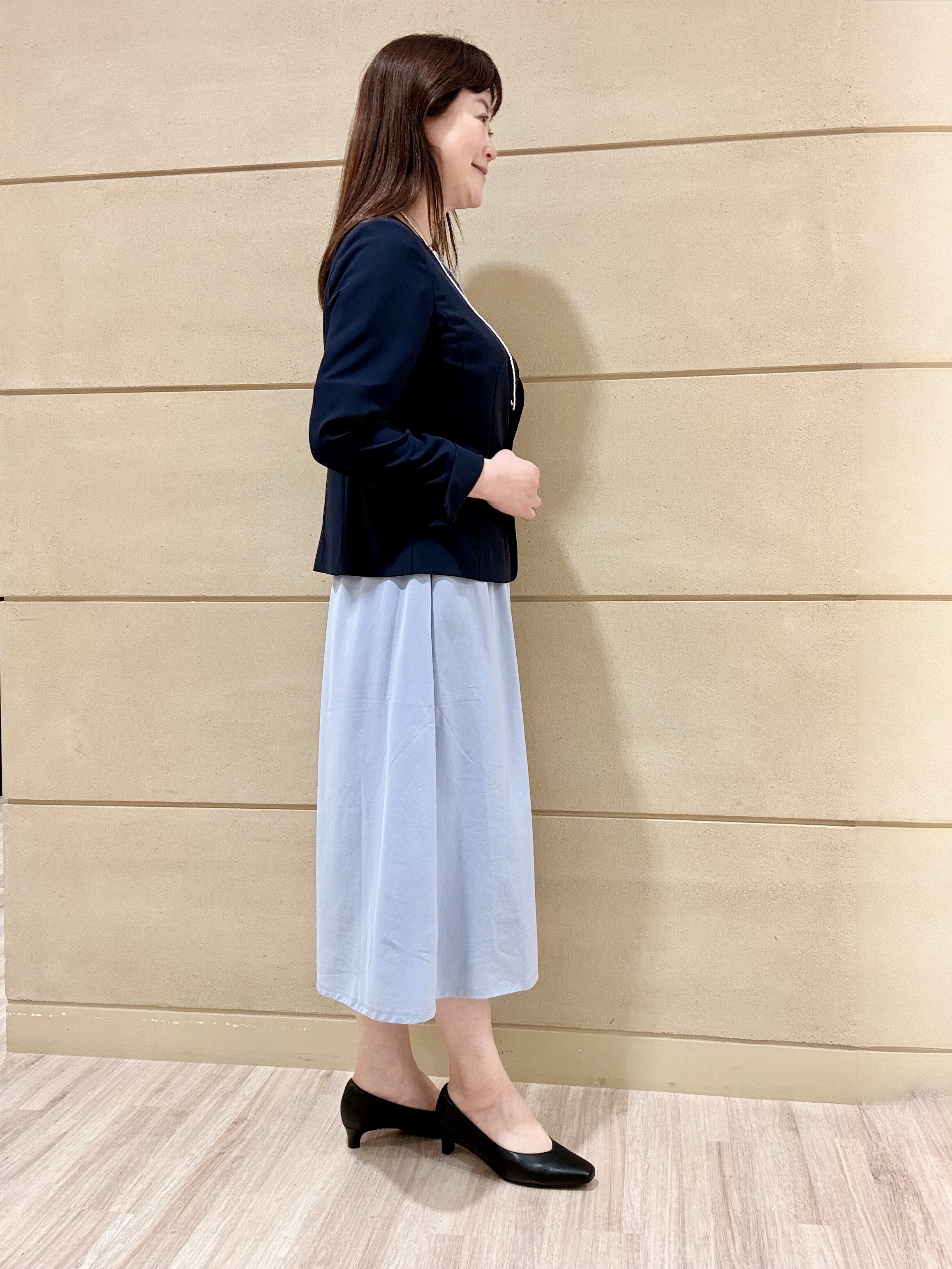Marさんの「Reflect｜【UVカット／接触冷感／セットアップ可】ノーカラージャケット」を使ったコーディネート