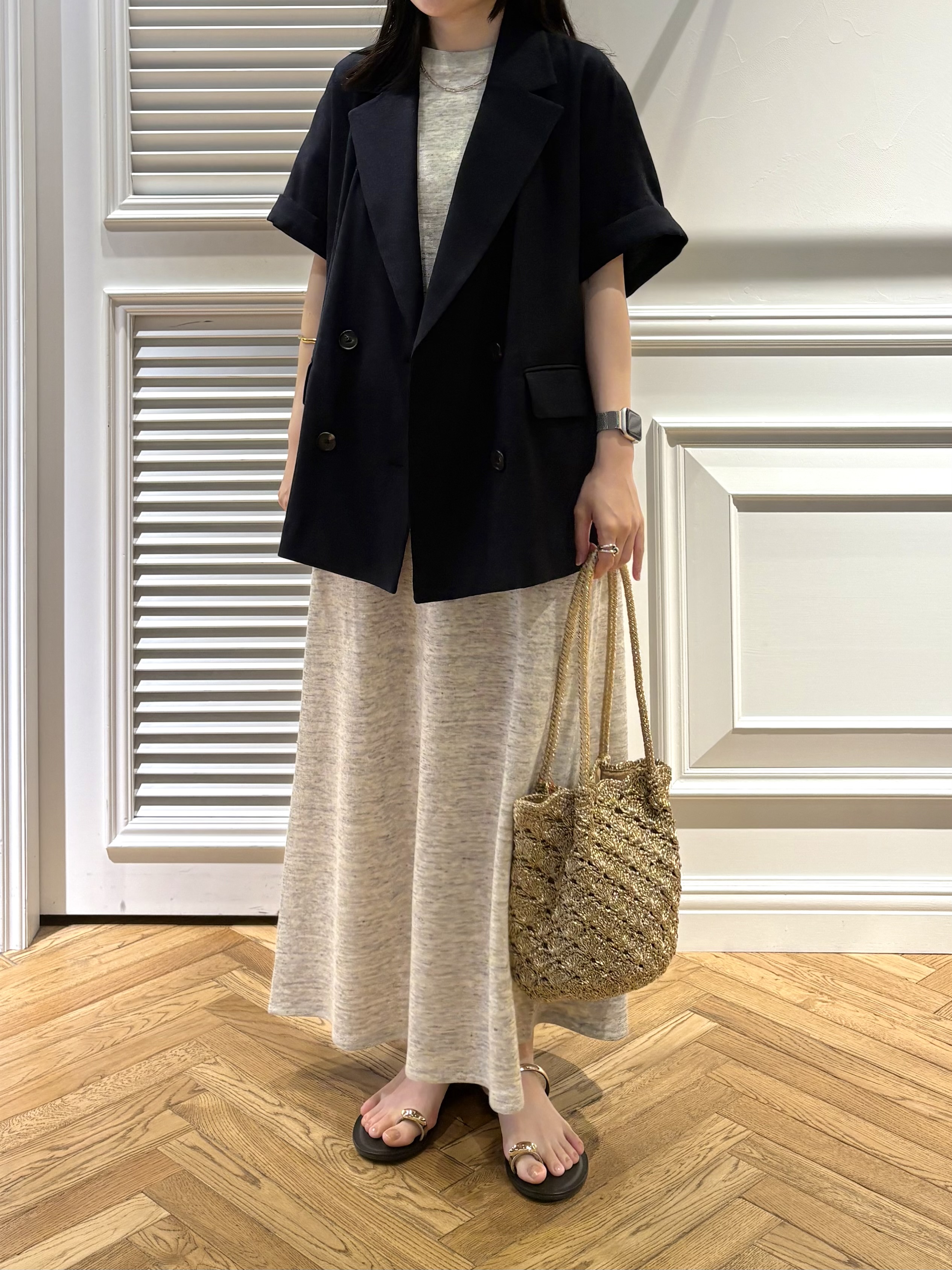 cocoさんの「DRESSTERIOR｜【ウォッシャブル／セットアップ可】リネン混裏毛フレンチプルオーバー」を使ったコーディネート
