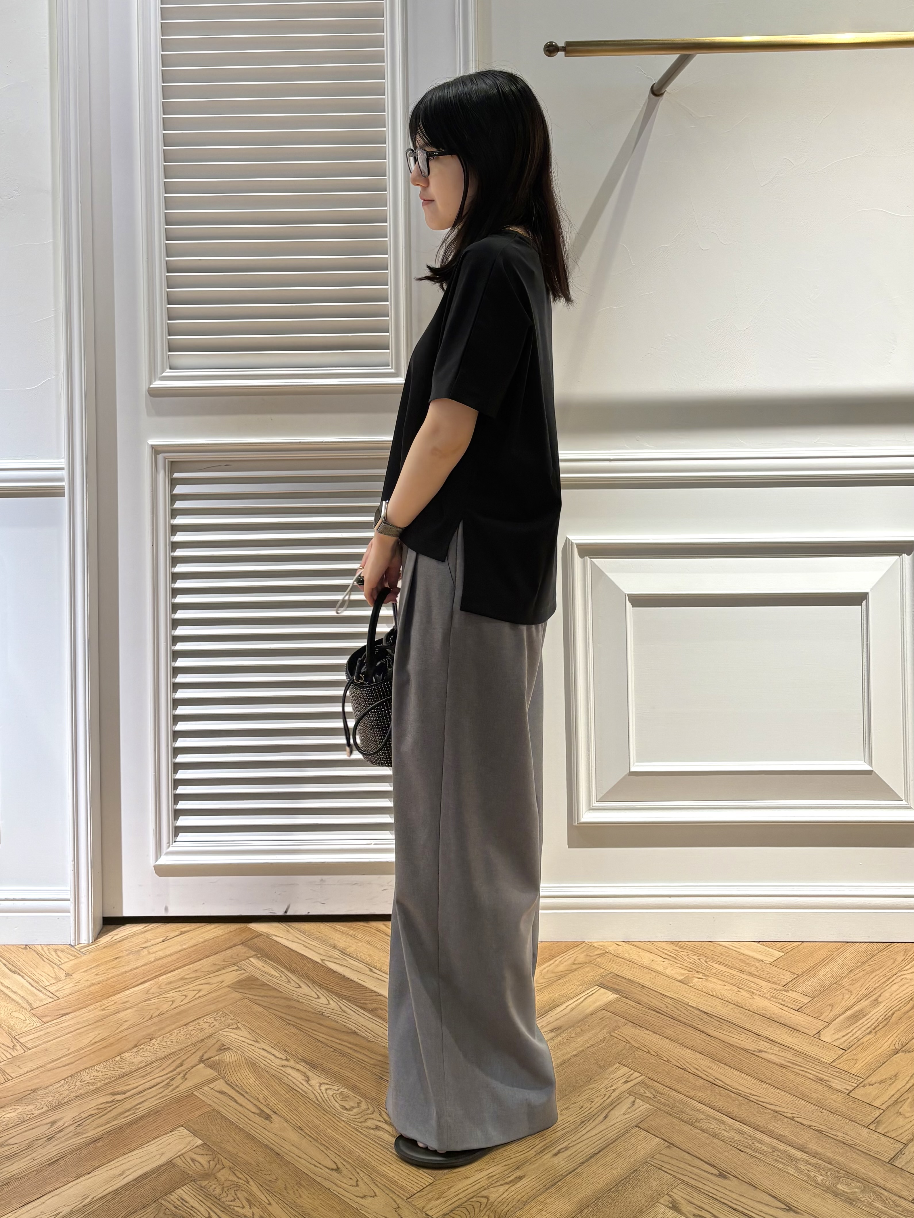 cocoさんの「DRESSTERIOR｜【接触冷感／抗菌防臭／消臭】アイスクリアコットンドルマンTシャツ」を使ったコーディネート