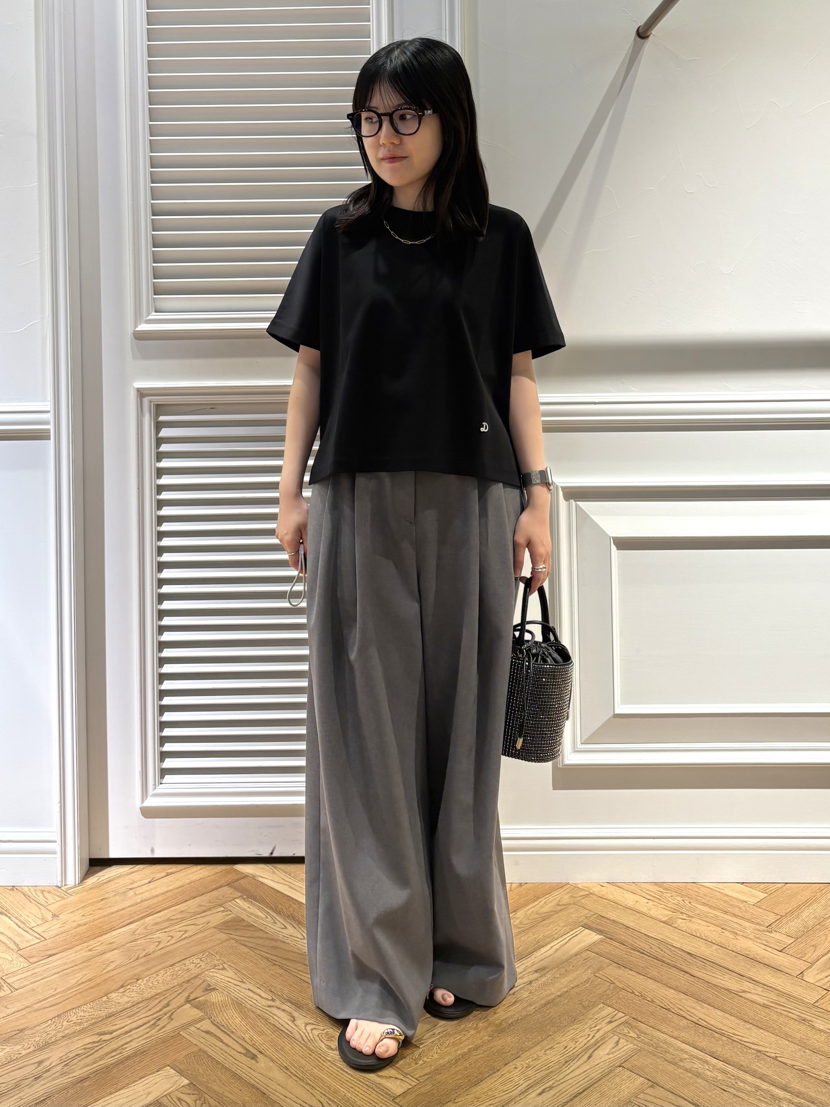 cocoさんの「DRESSTERIOR｜【接触冷感／抗菌防臭／消臭】アイスクリアコットンドルマンTシャツ」を使ったコーディネート