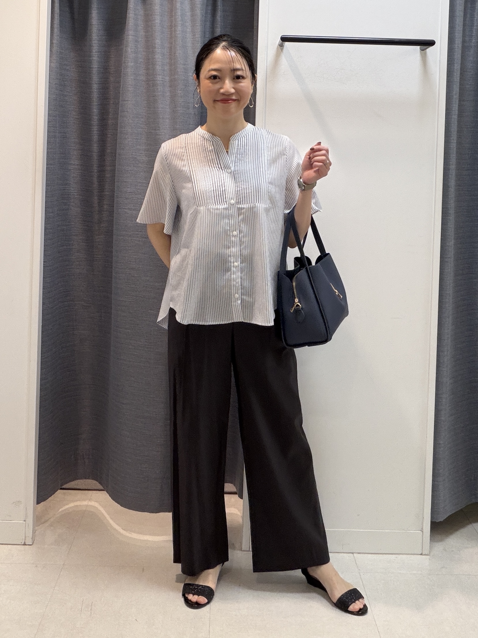 shihoさんの「INDIVI｜【合皮／ミドルサイズ】春カラーフォルムバッグ」を使ったコーディネート