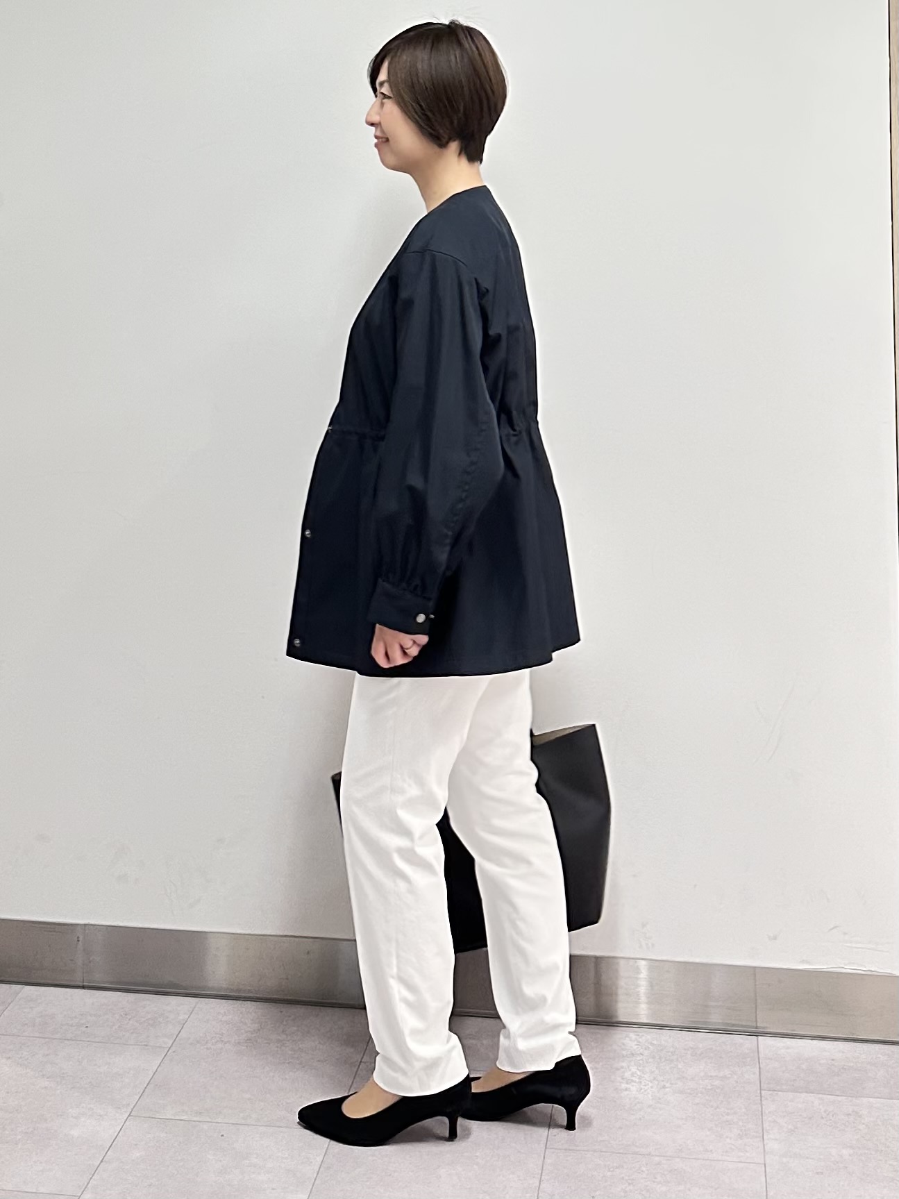 みなこさんの「UNTITLED｜【11色展開/体型カバー】前後2WAYフレンチスリーブニット」を使ったコーディネート