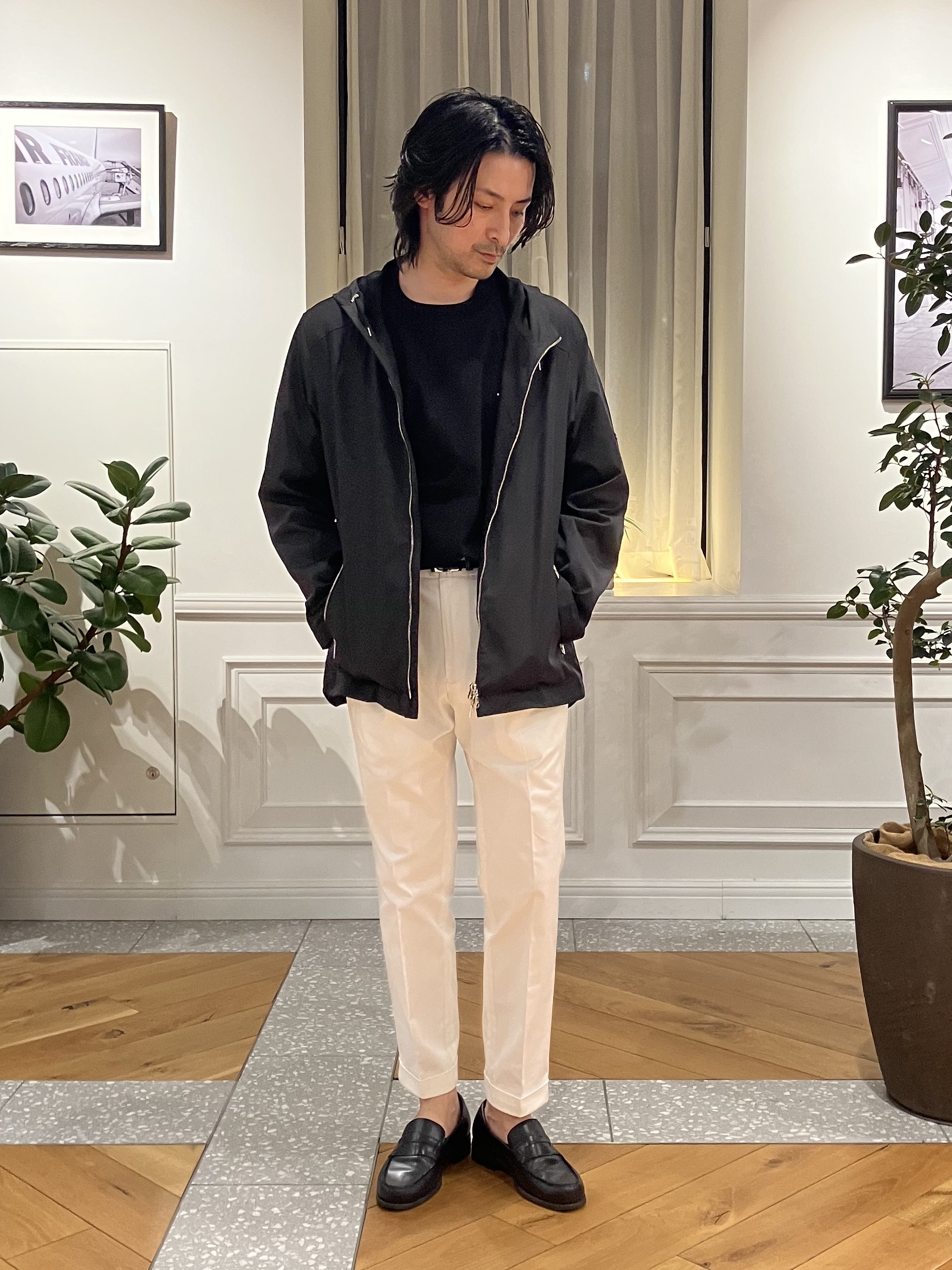 junyaさんの「DRESSTERIOR｜【撥水/透湿素材/ウォッシャブル】LIMONTA ハイスペックパーカー」を使ったコーディネート