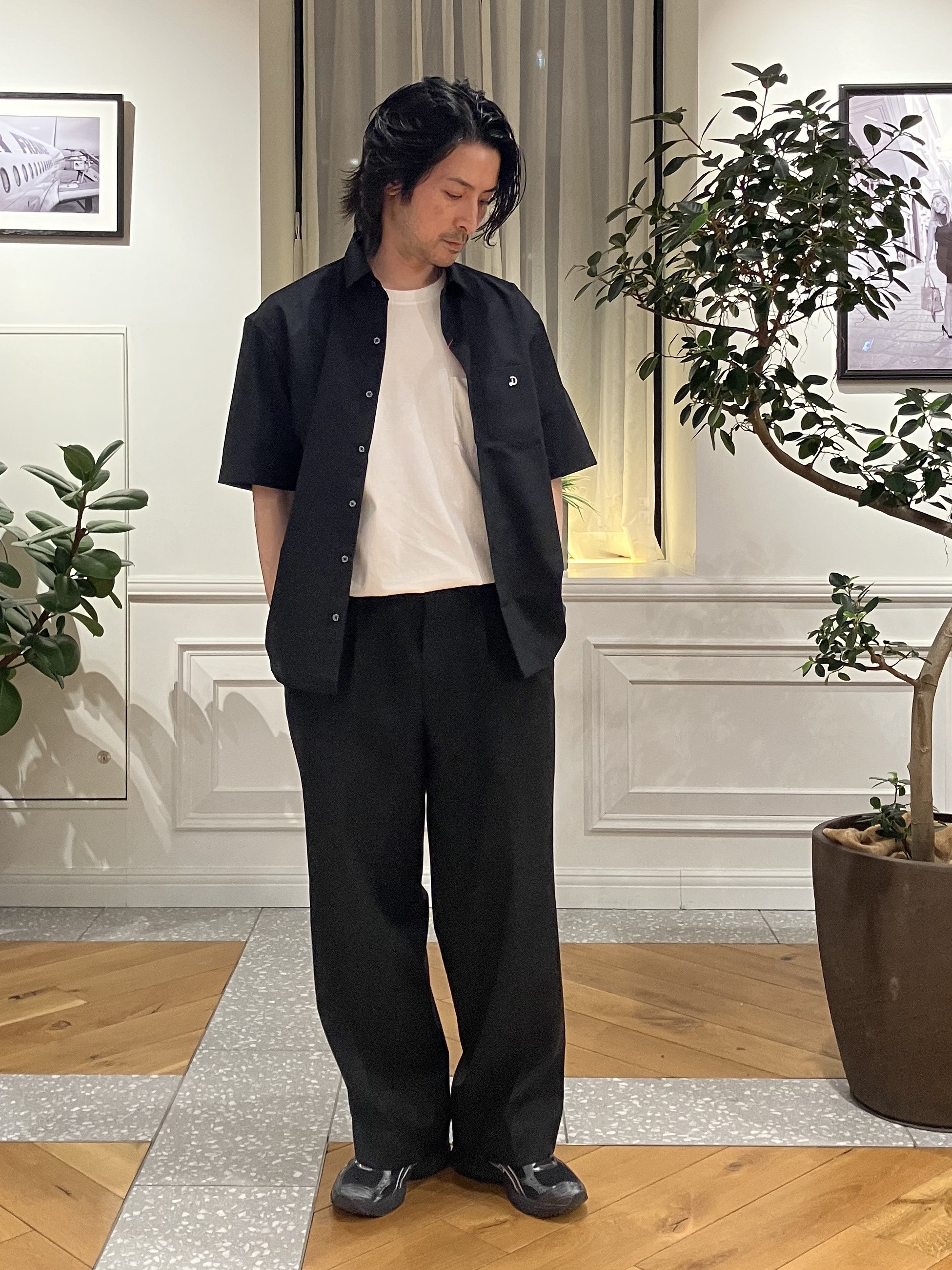 junyaさんの「DRESSTERIOR｜【セットアップ可/速乾/防しわ】COOL DOTS ショートスリーブシャツ」を使ったコーディネート