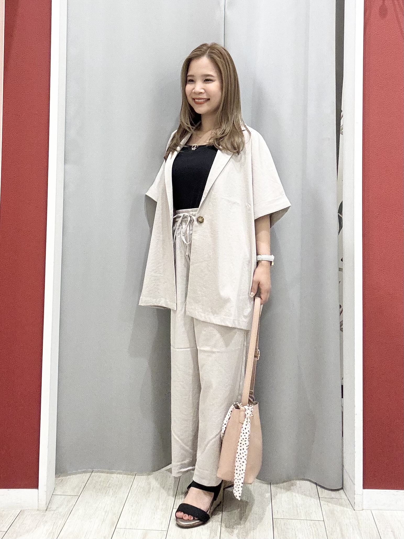 shioさんの「SHOO･LA･RUE｜【高レビュー/洗濯機可/セットアップ可】軽凛(かろりん) ひんやり半袖ジャケット」を使ったコーディネート