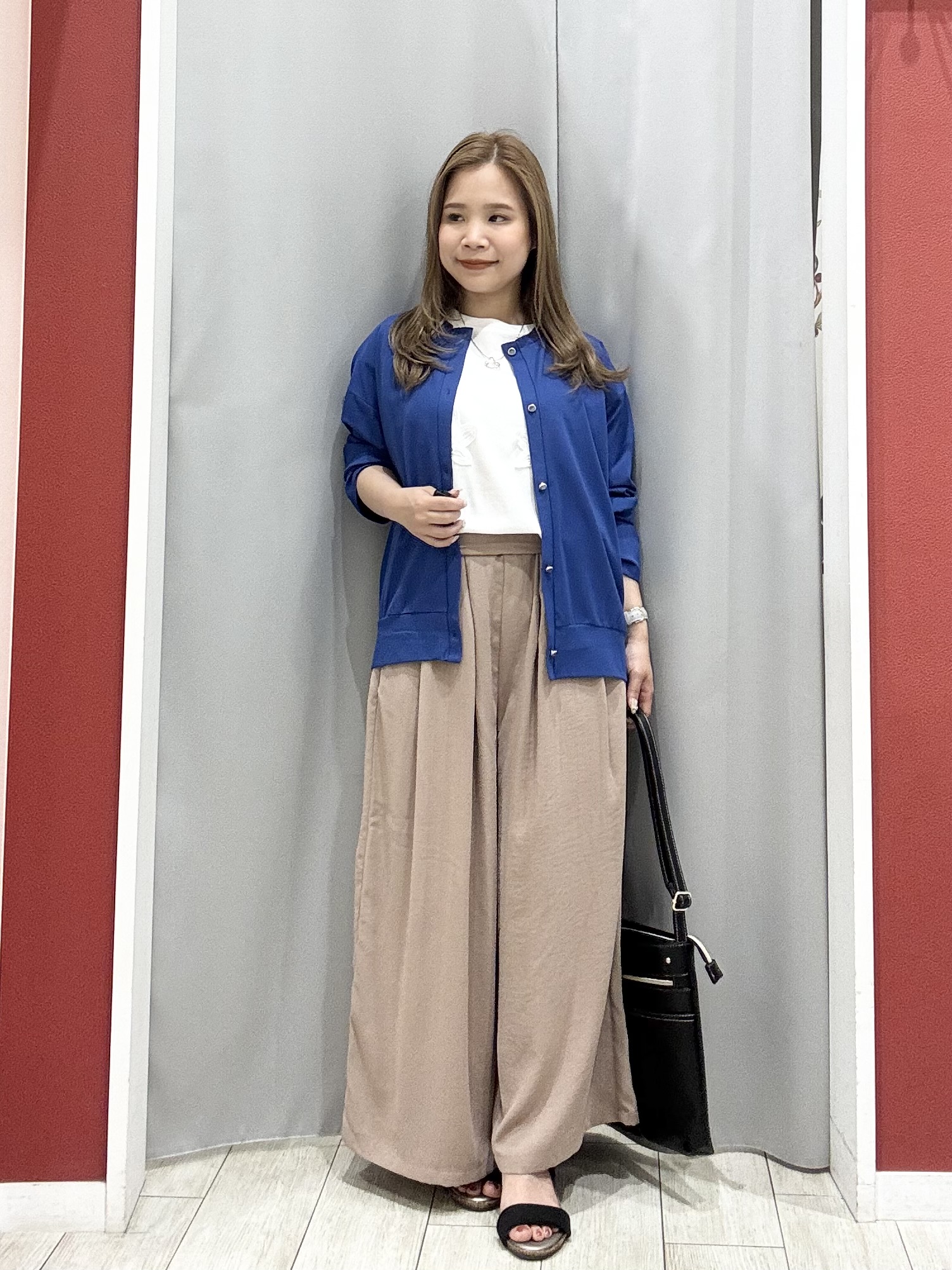shioさんの「SHOO･LA･RUE｜【ひんやり/UV/S-LL】着ごこちなめらか カノコ編みカーディガン」を使ったコーディネート