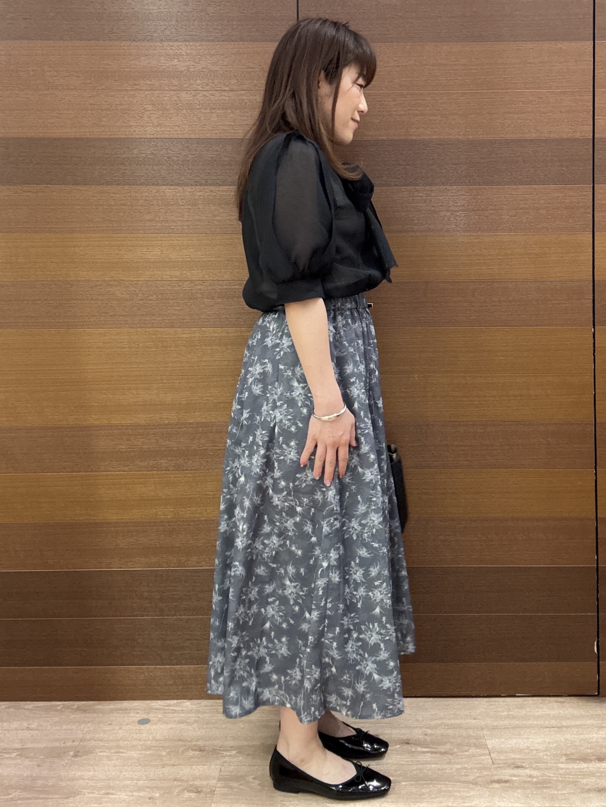 maichiさんの「OPAQUE.CLIP｜オーガンシアーリボンフリルブラウス【洗濯機OK／イージーアイロン】」を使ったコーディネート