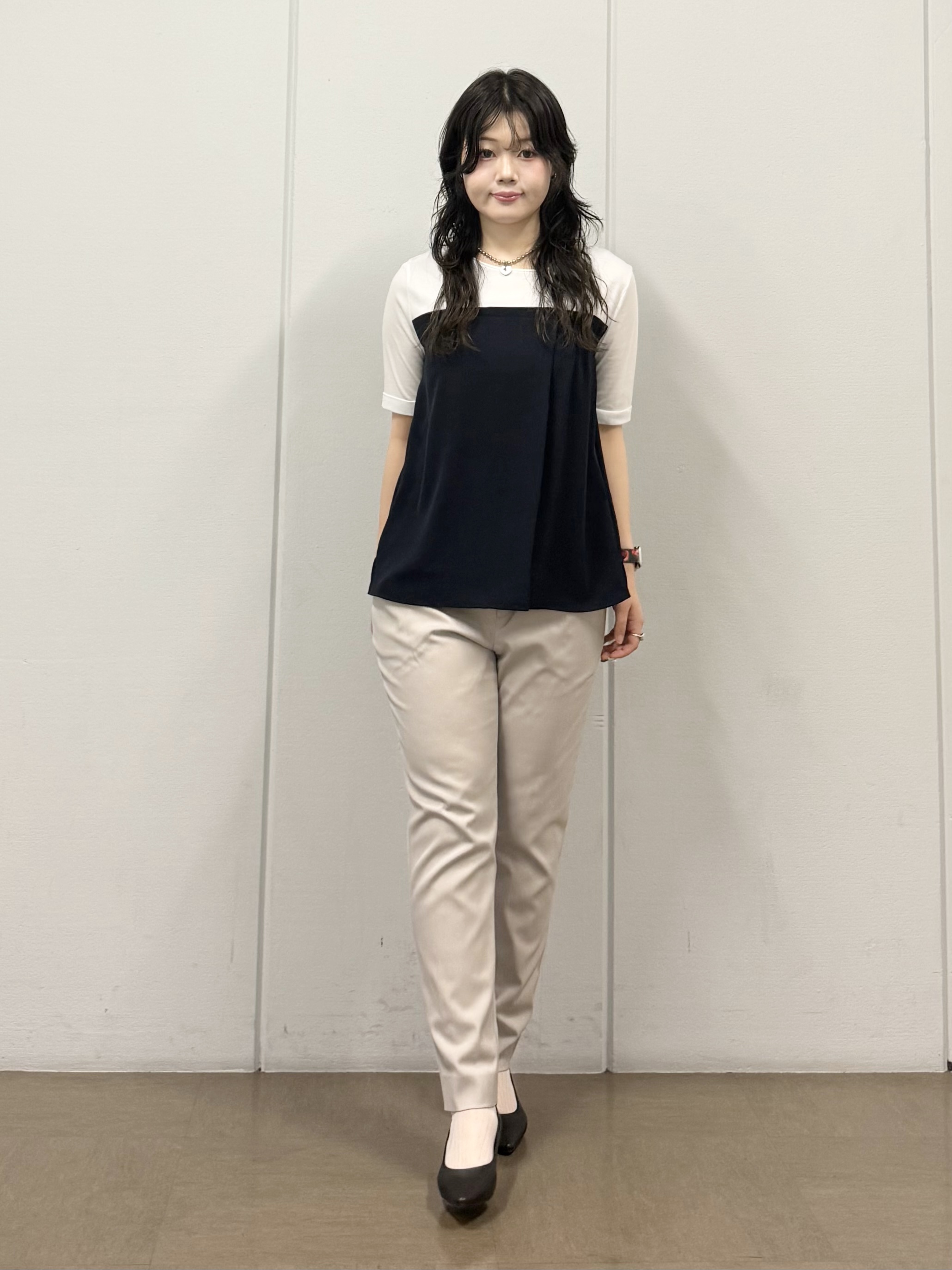 mizukiさんの「INDIVI｜【着る日傘／SETUP可能】ビスチェレイヤード風トップス」を使ったコーディネート
