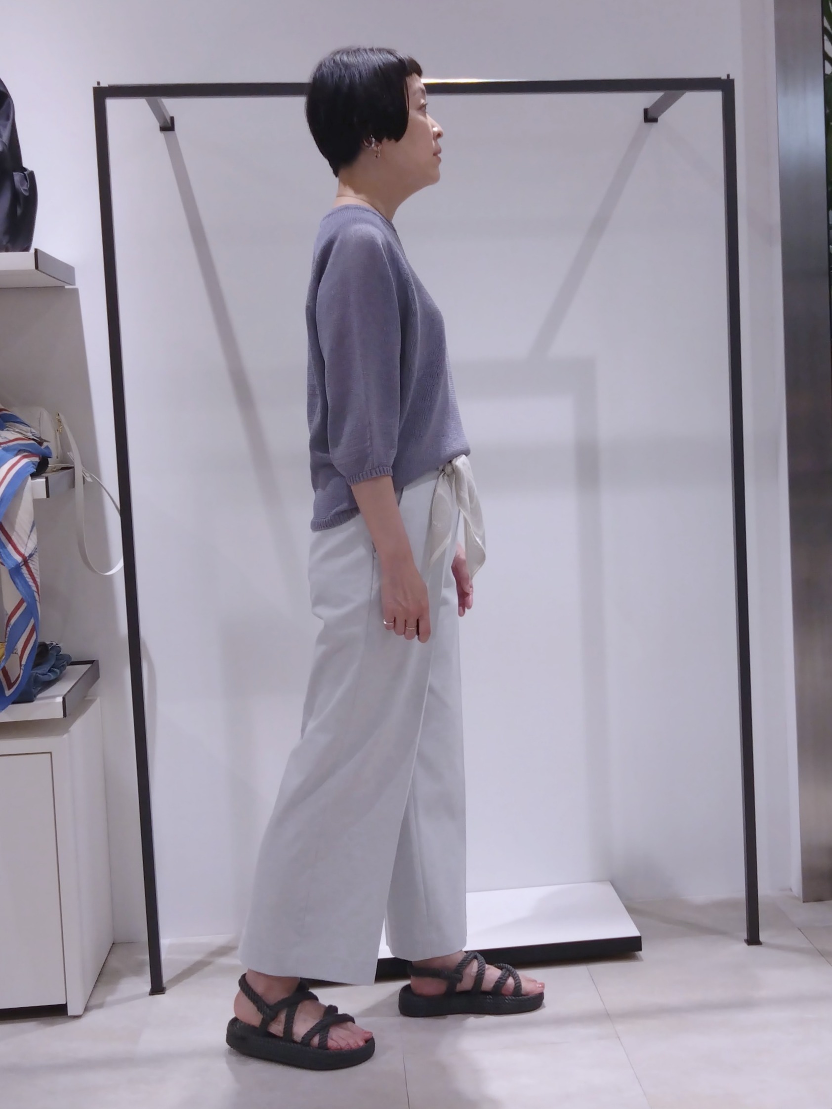 まちこさんの「UNTITLED｜【洗える/ゆったり】クルーネックドライニット」を使ったコーディネート